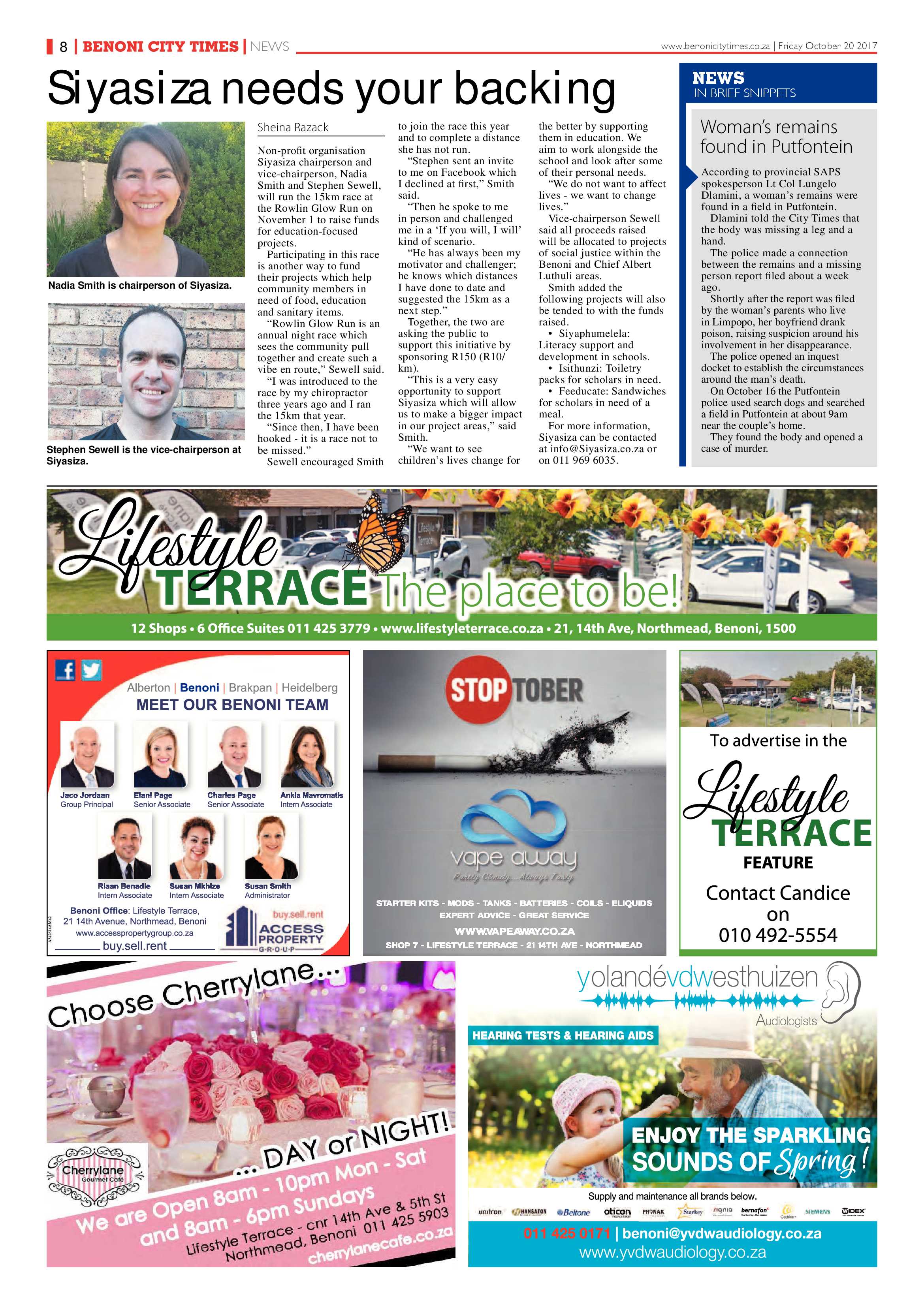 Benoni City Times 19 October 2017 page 8
