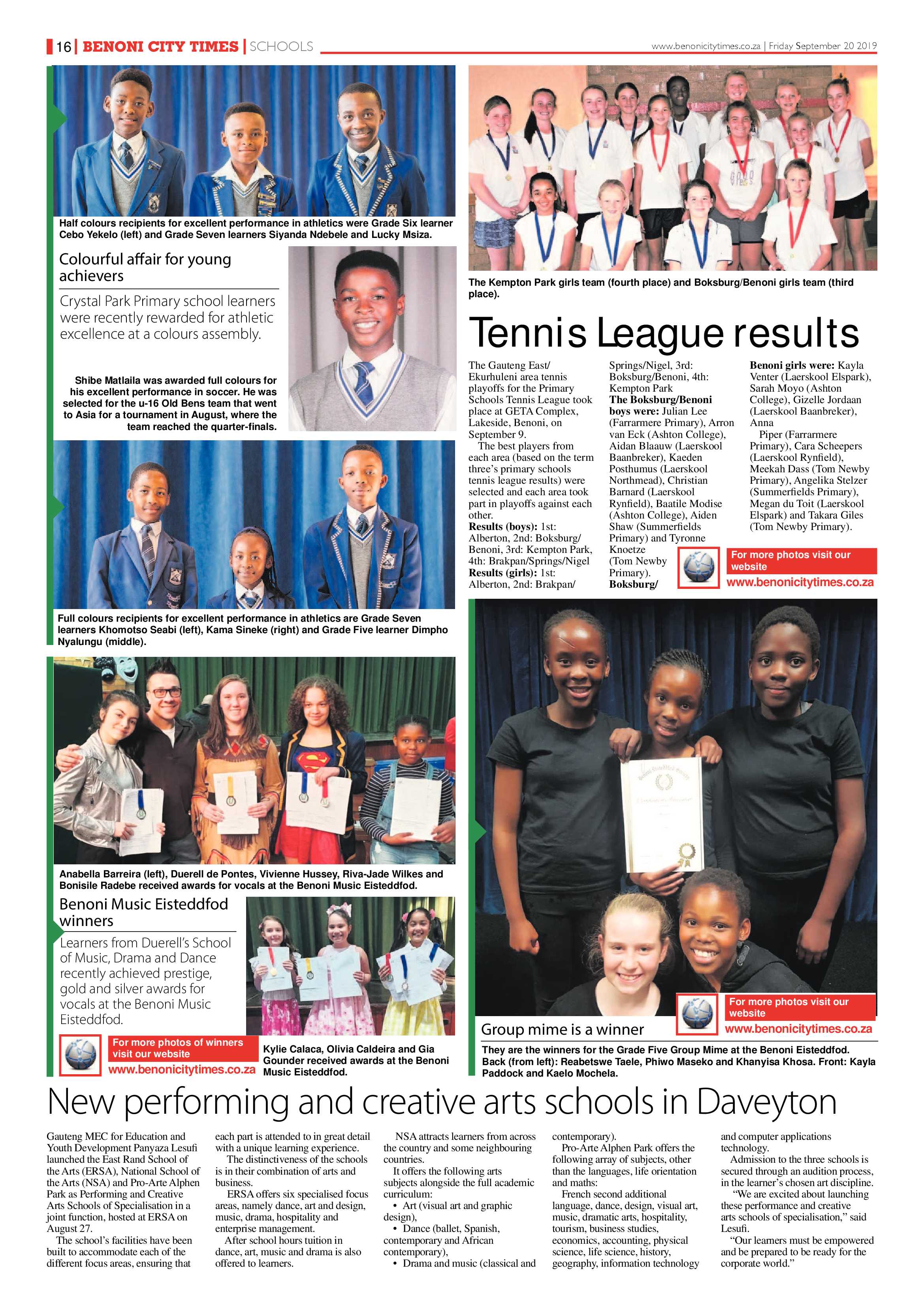 Benoni City Times 19 September 2019 page 16