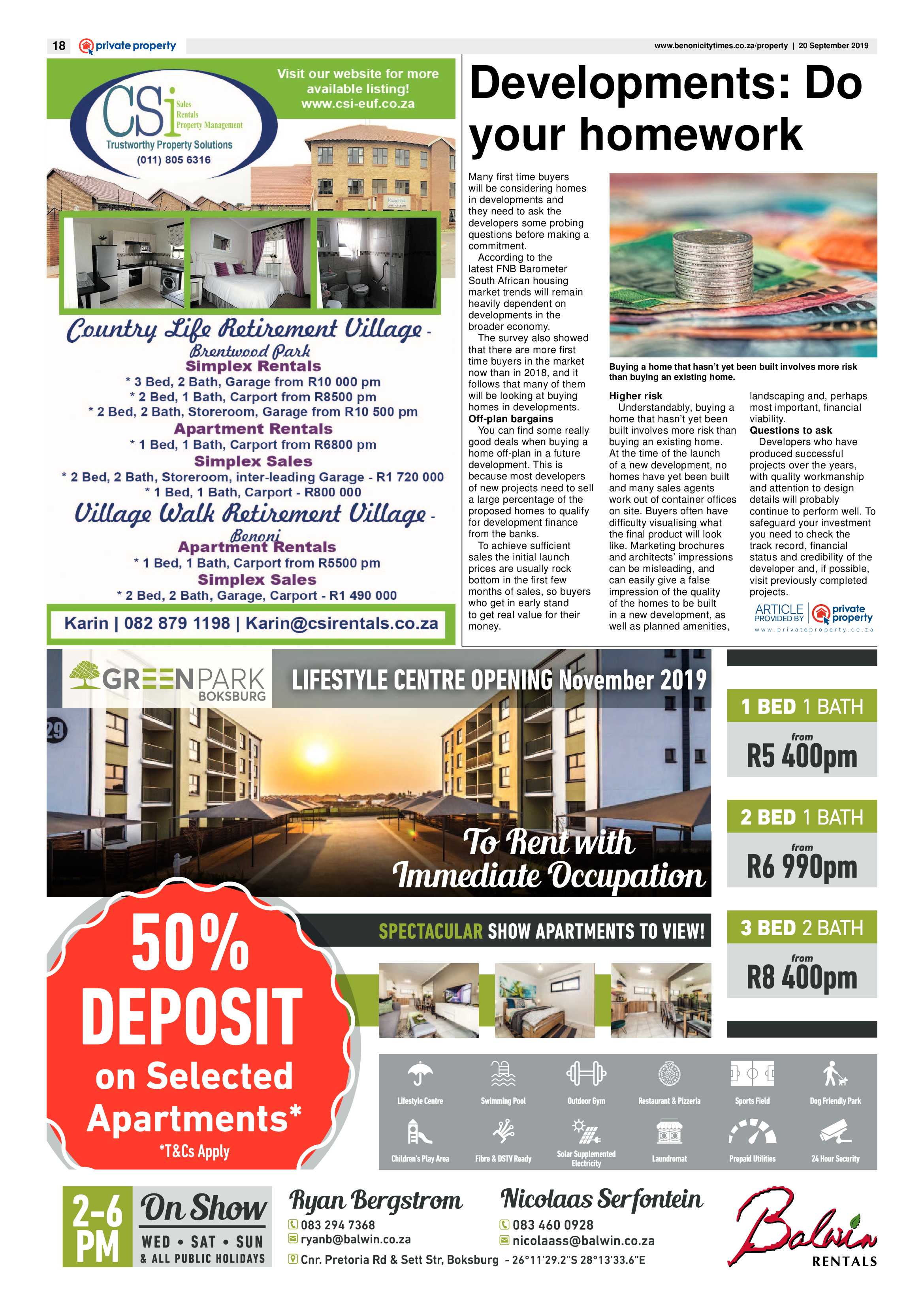 Benoni City Times 19 September 2019 page 18