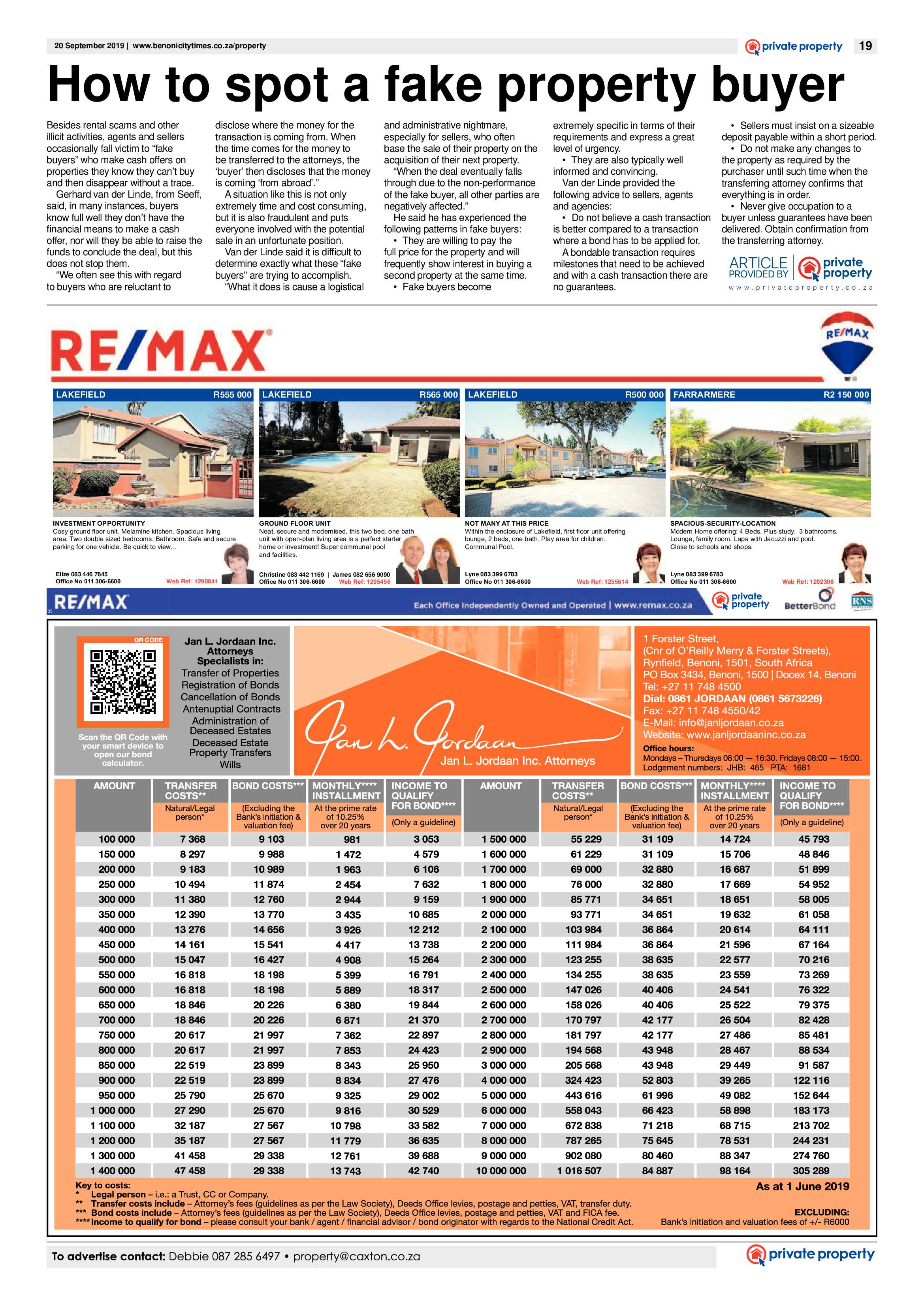 Benoni City Times 19 September 2019 page 19