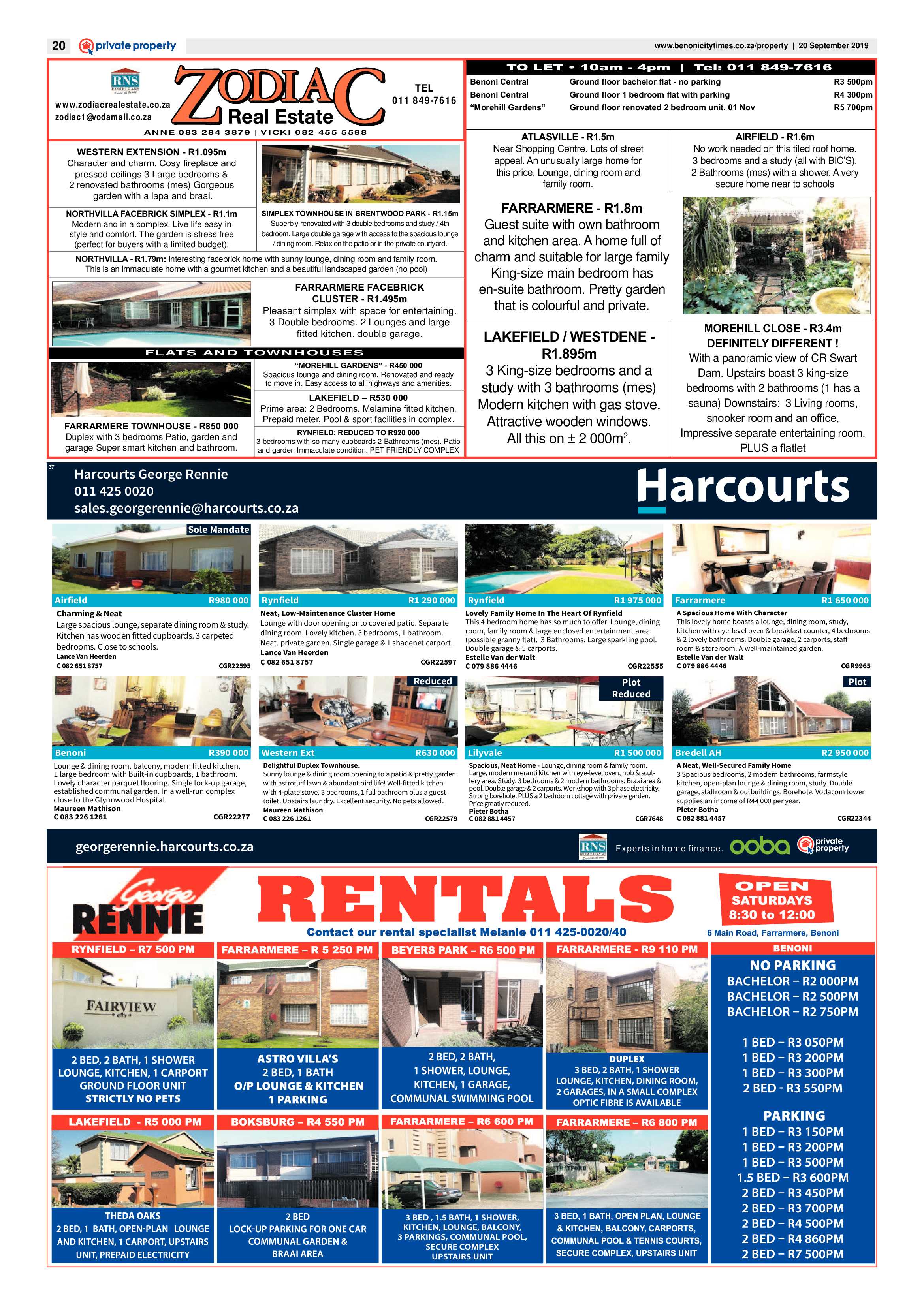 Benoni City Times 19 September 2019 page 20