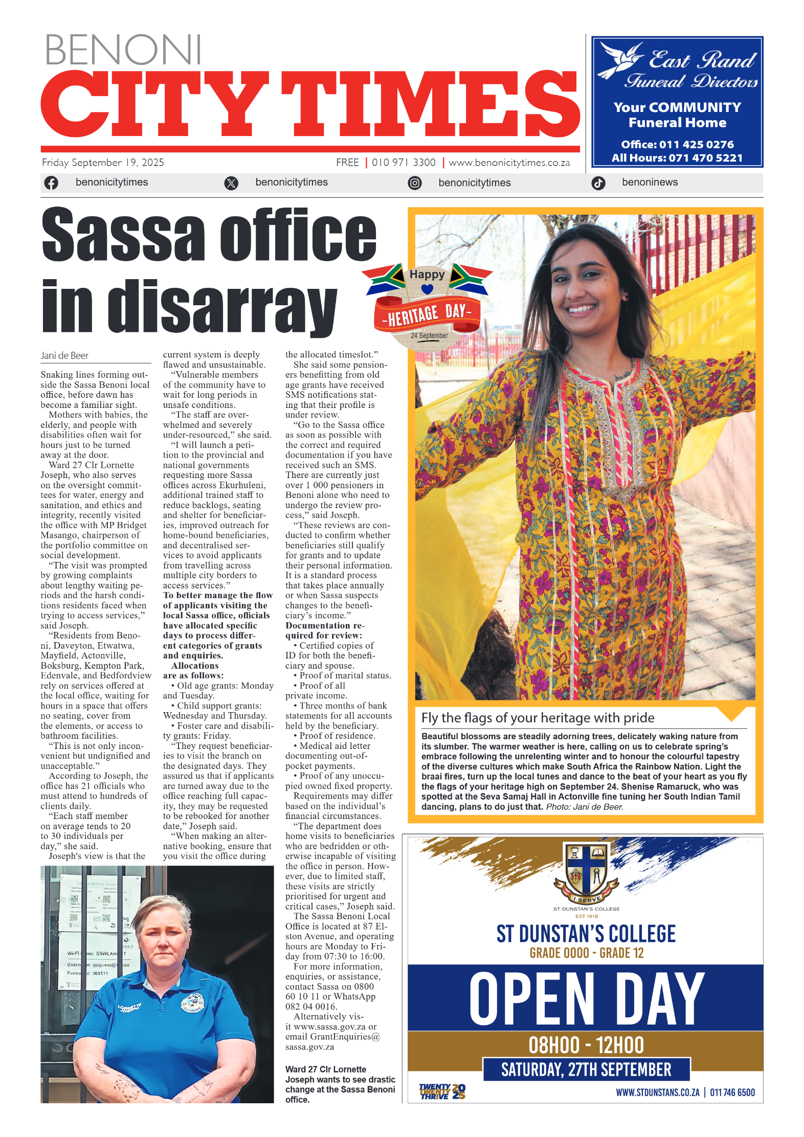 Benoni City Times 19 September 2025 page 3