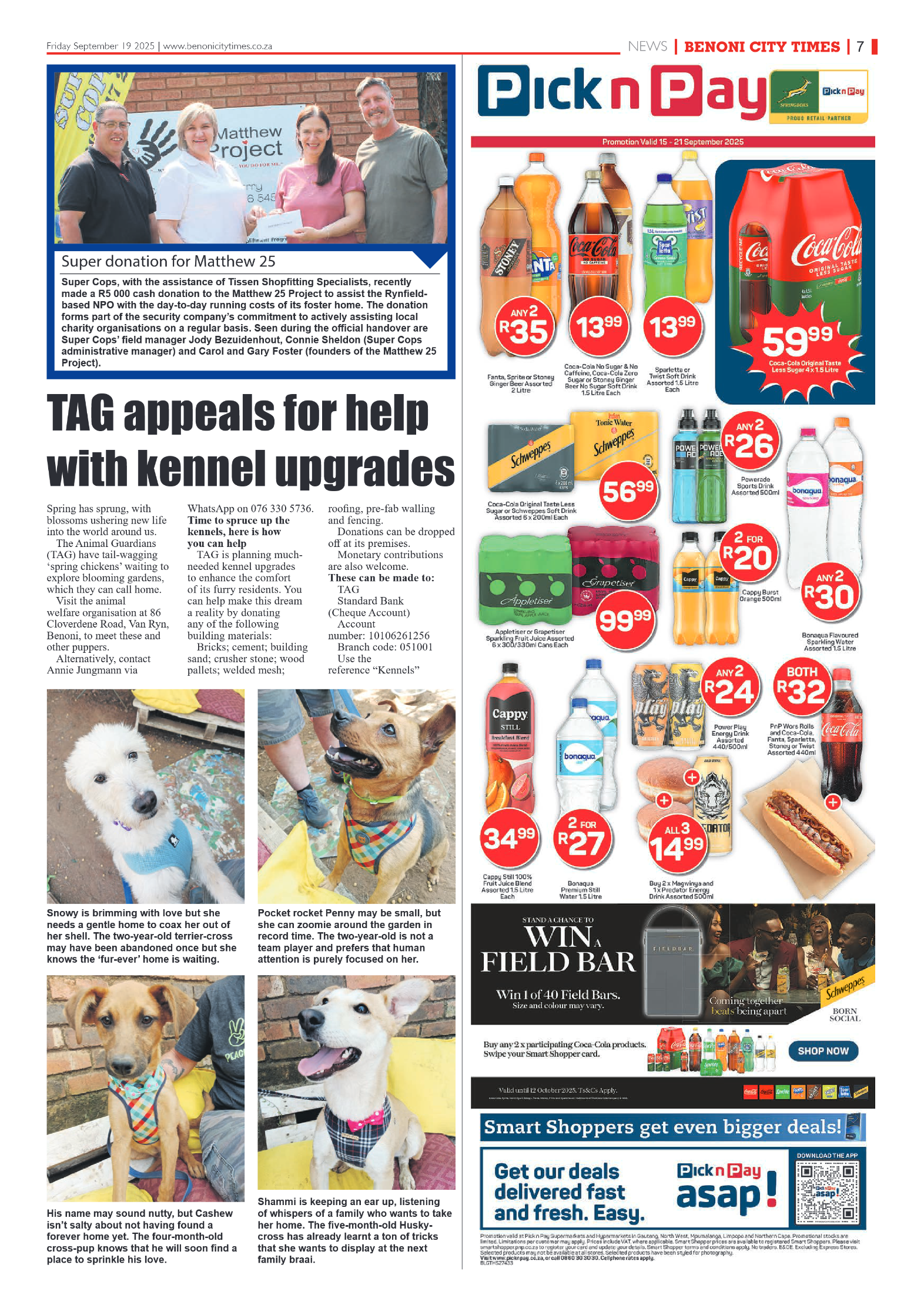 Benoni City Times 19 September 2025 page 9