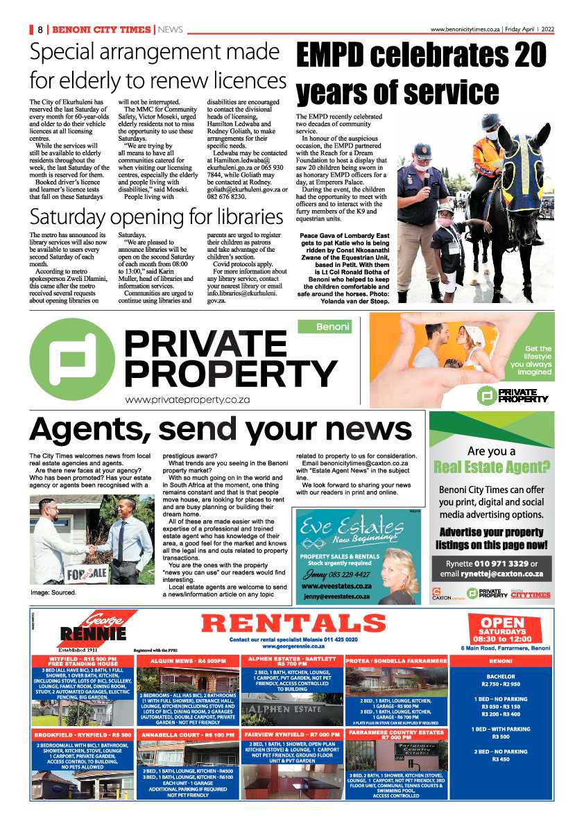 Benoni City Times 1 April 2022 page 8