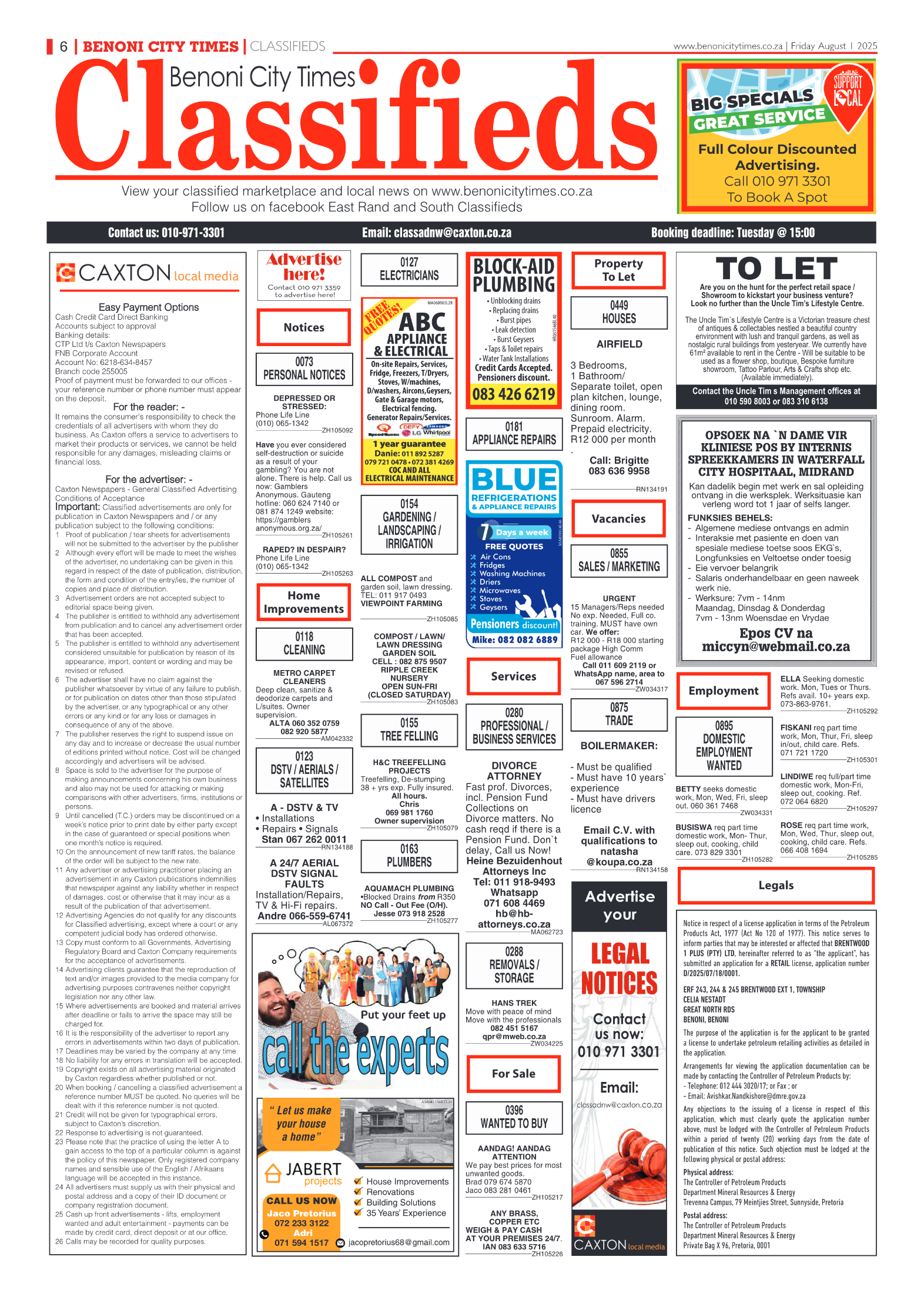 Benoni City Times 1 August 2025 page 14