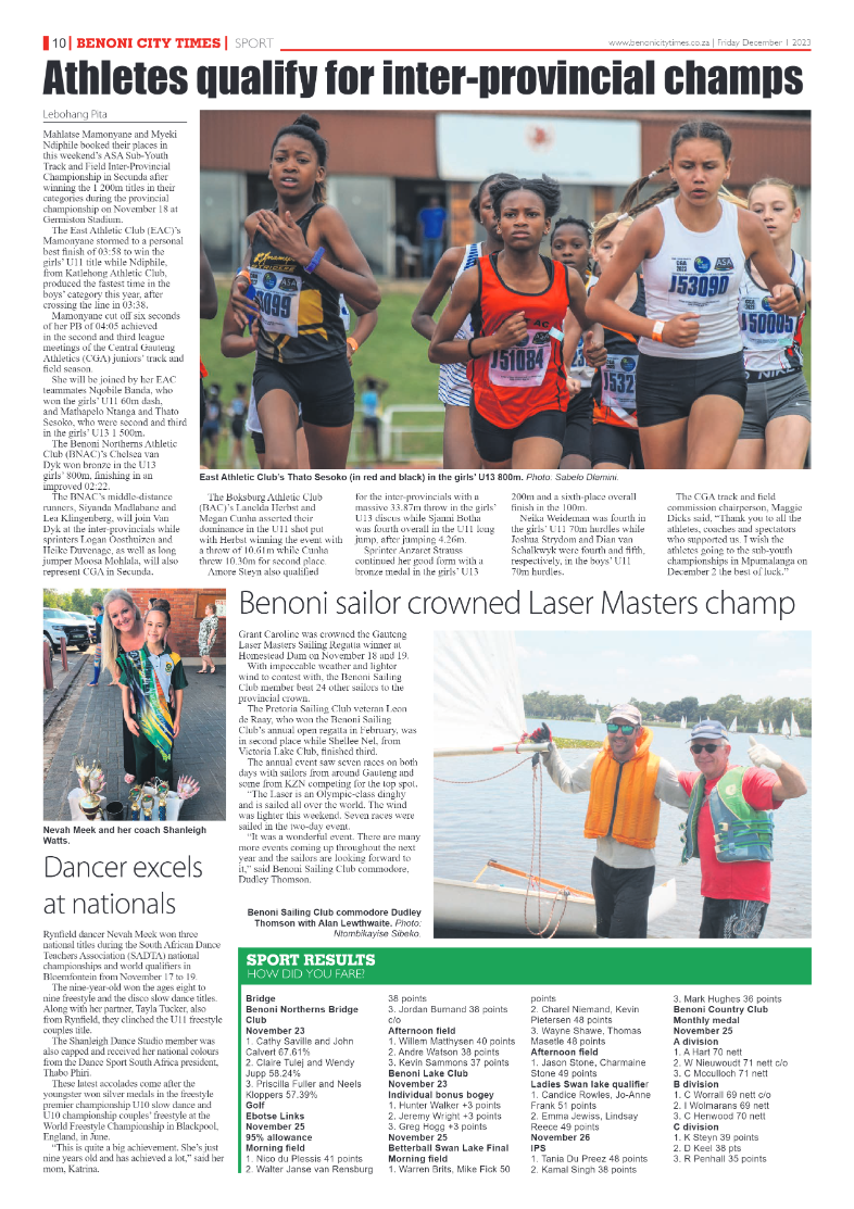 Benoni City Times 1 December 2023 page 10