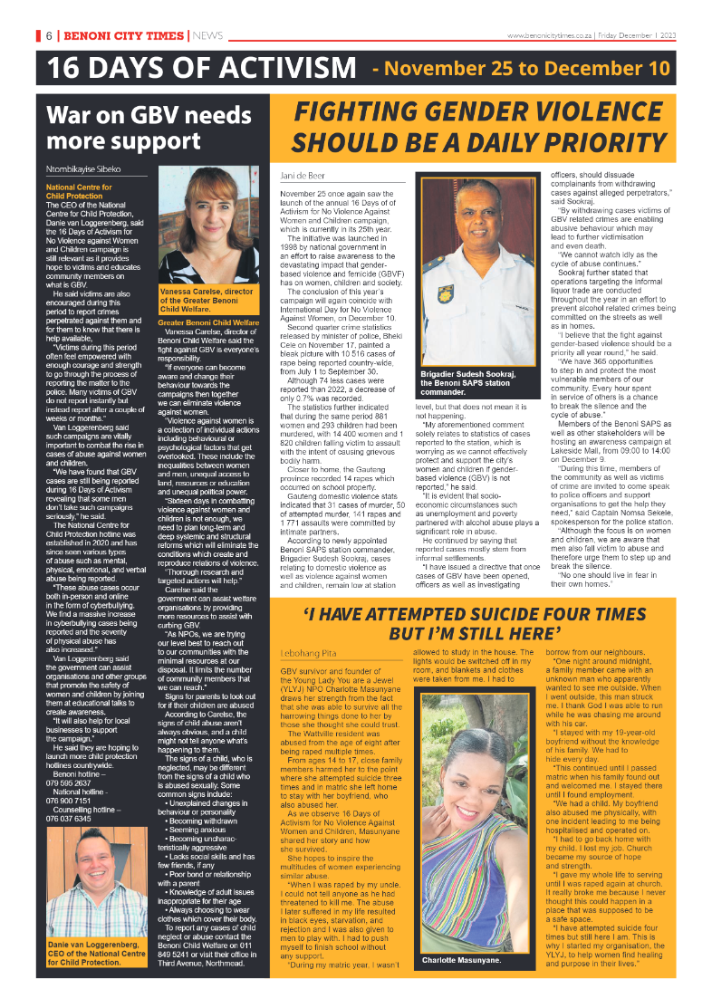 Benoni City Times 1 December 2023 page 6