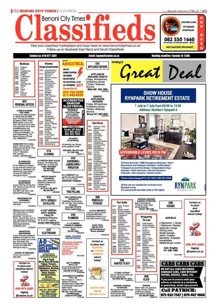 Benoni City Times 1 July 2022 page 10