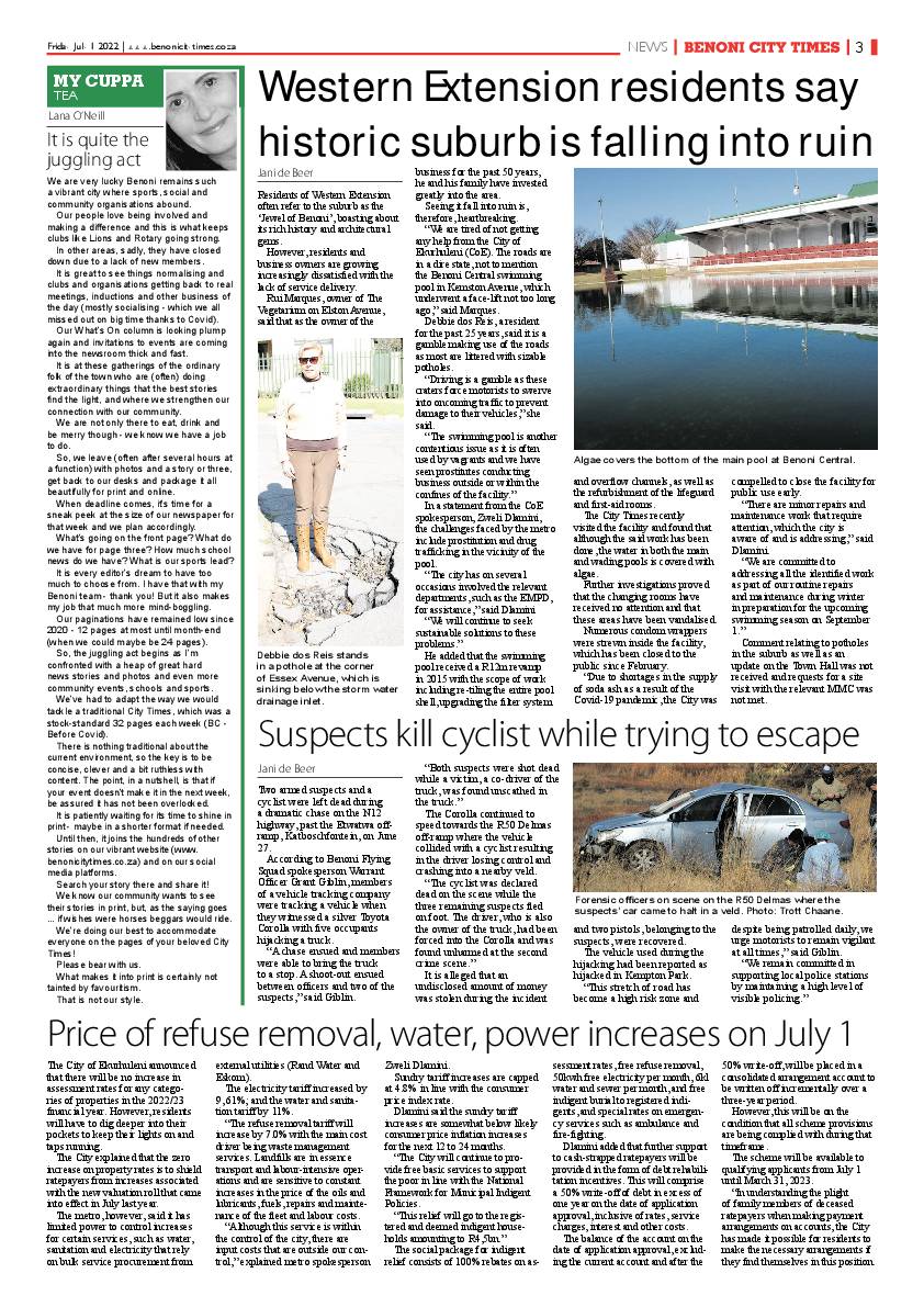 Benoni City Times 1 July 2022 page 3