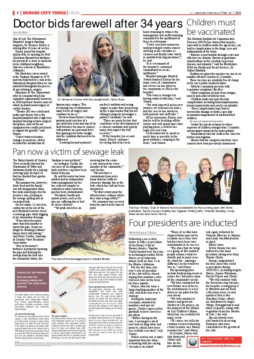 Benoni City Times 1 July 2022 page 4