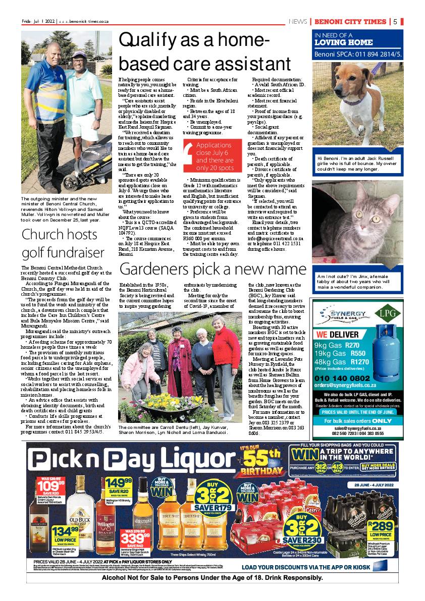 Benoni City Times 1 July 2022 page 5