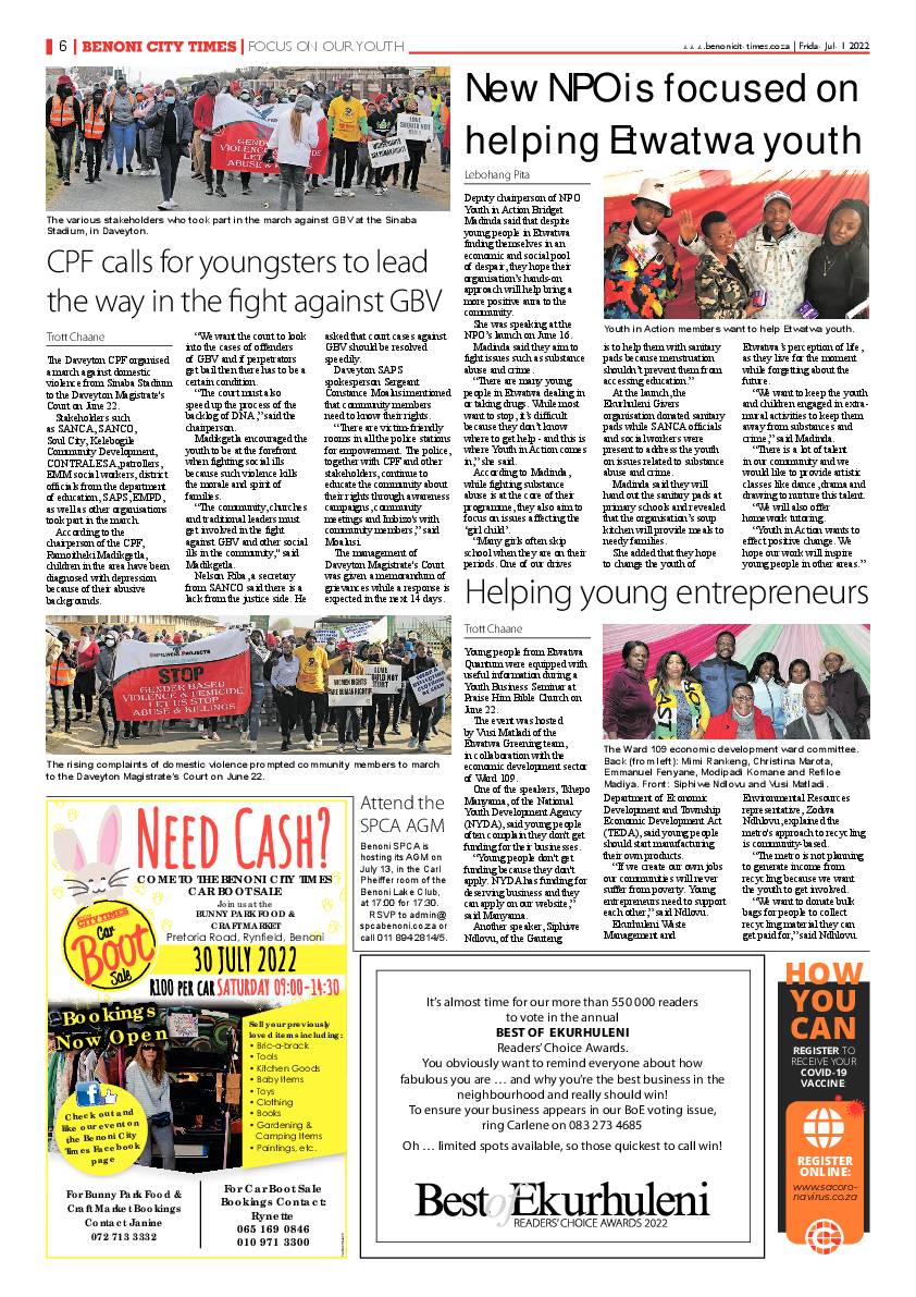 Benoni City Times 1 July 2022 page 6