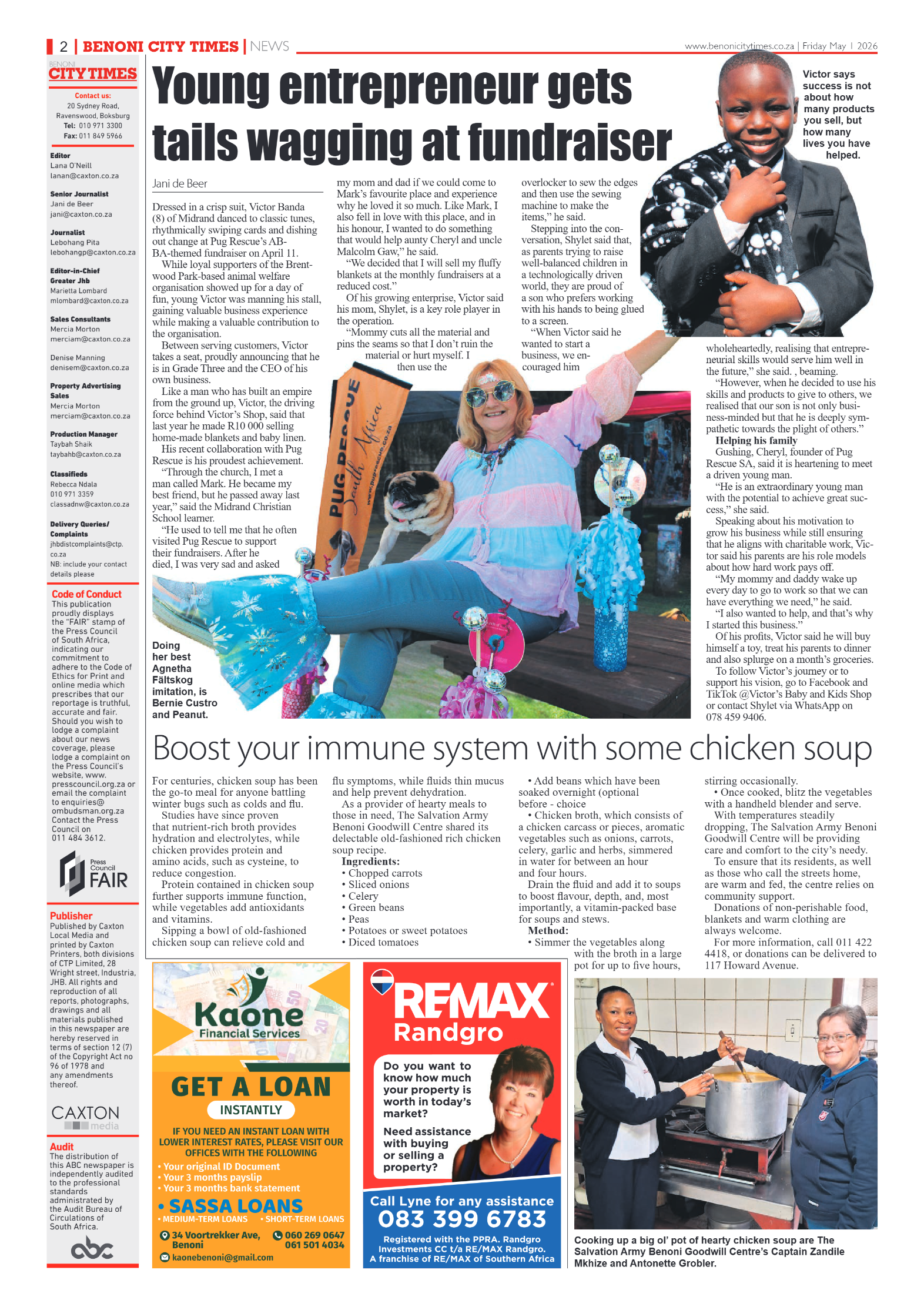 Benoni City Times 1 May 2026 page 2