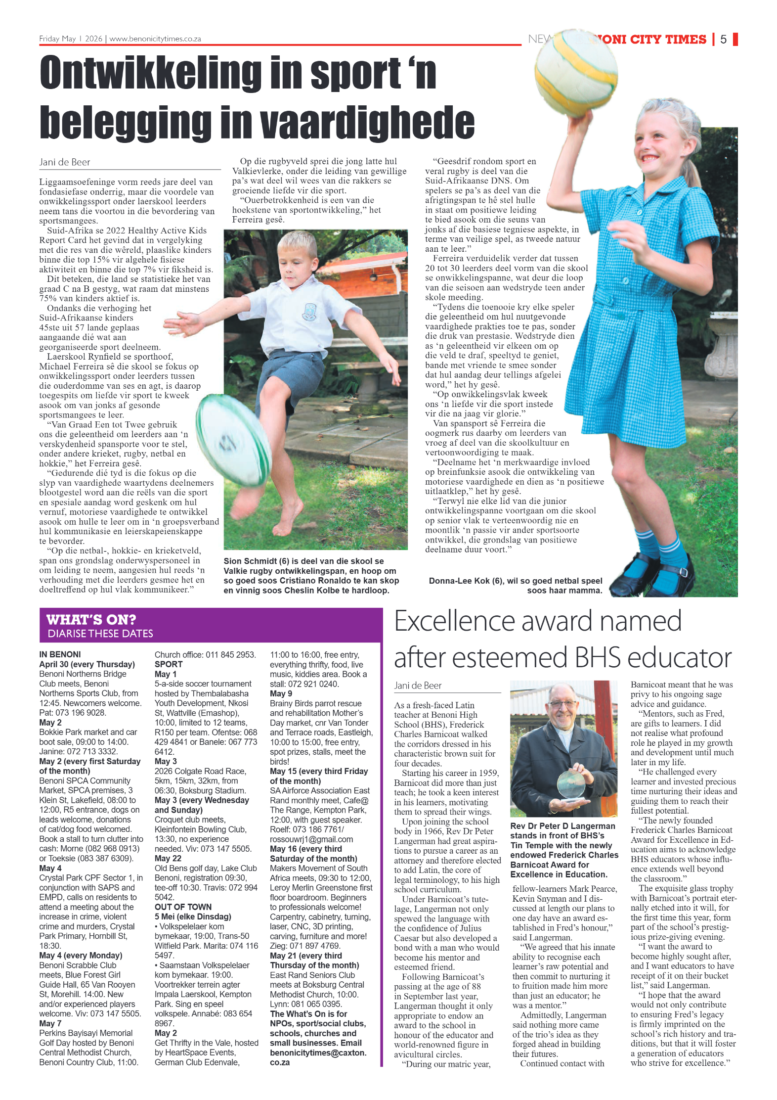 Benoni City Times 1 May 2026 page 5