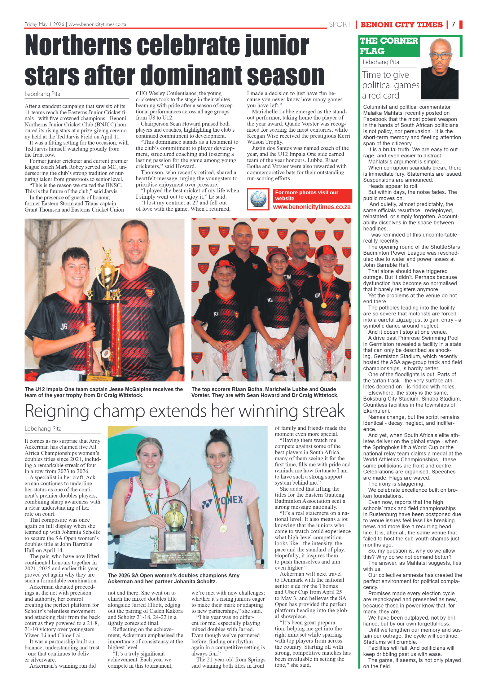 Benoni City Times 1 May 2026 page 7