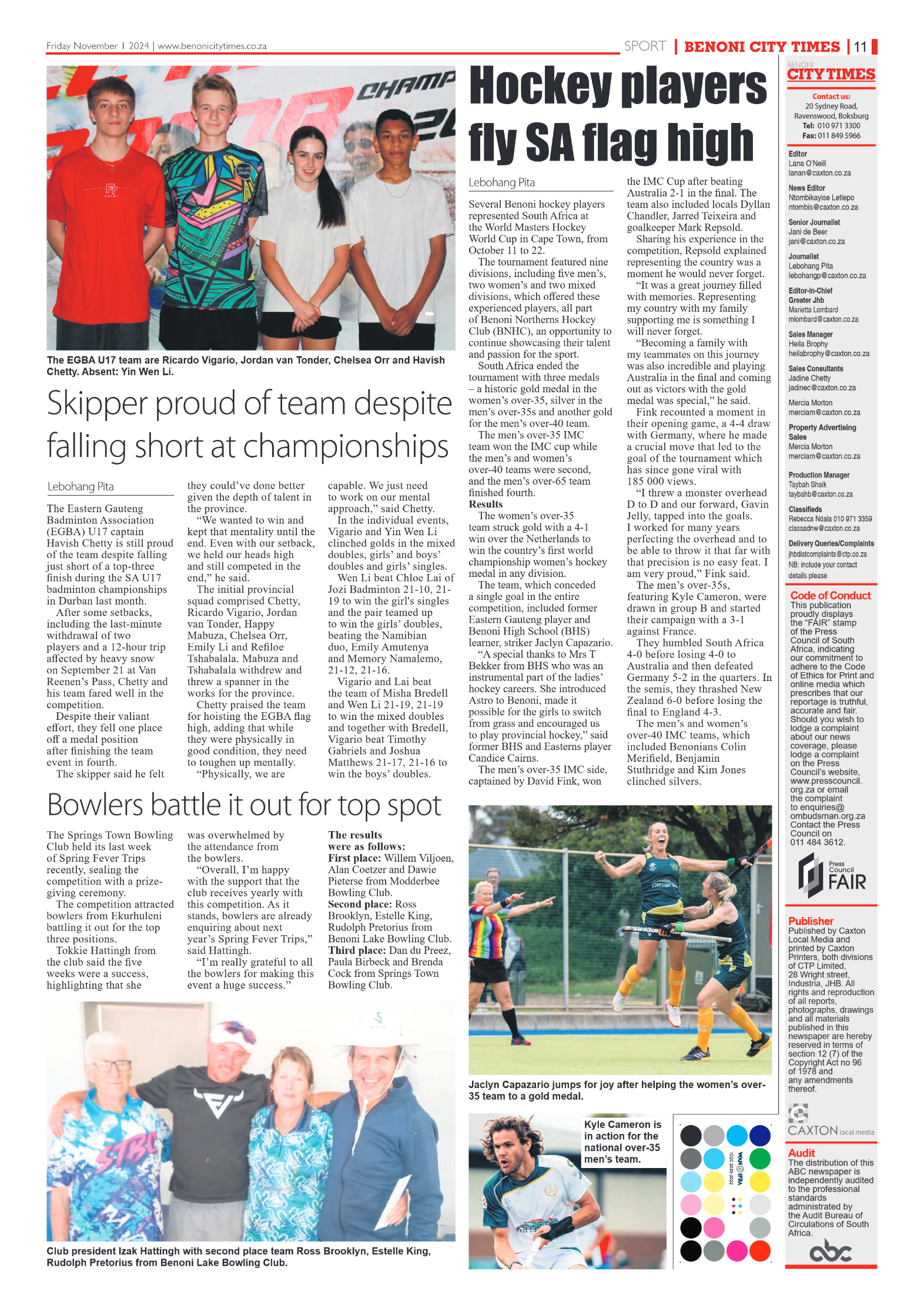 Benoni City Times 1 November 2024 page 19