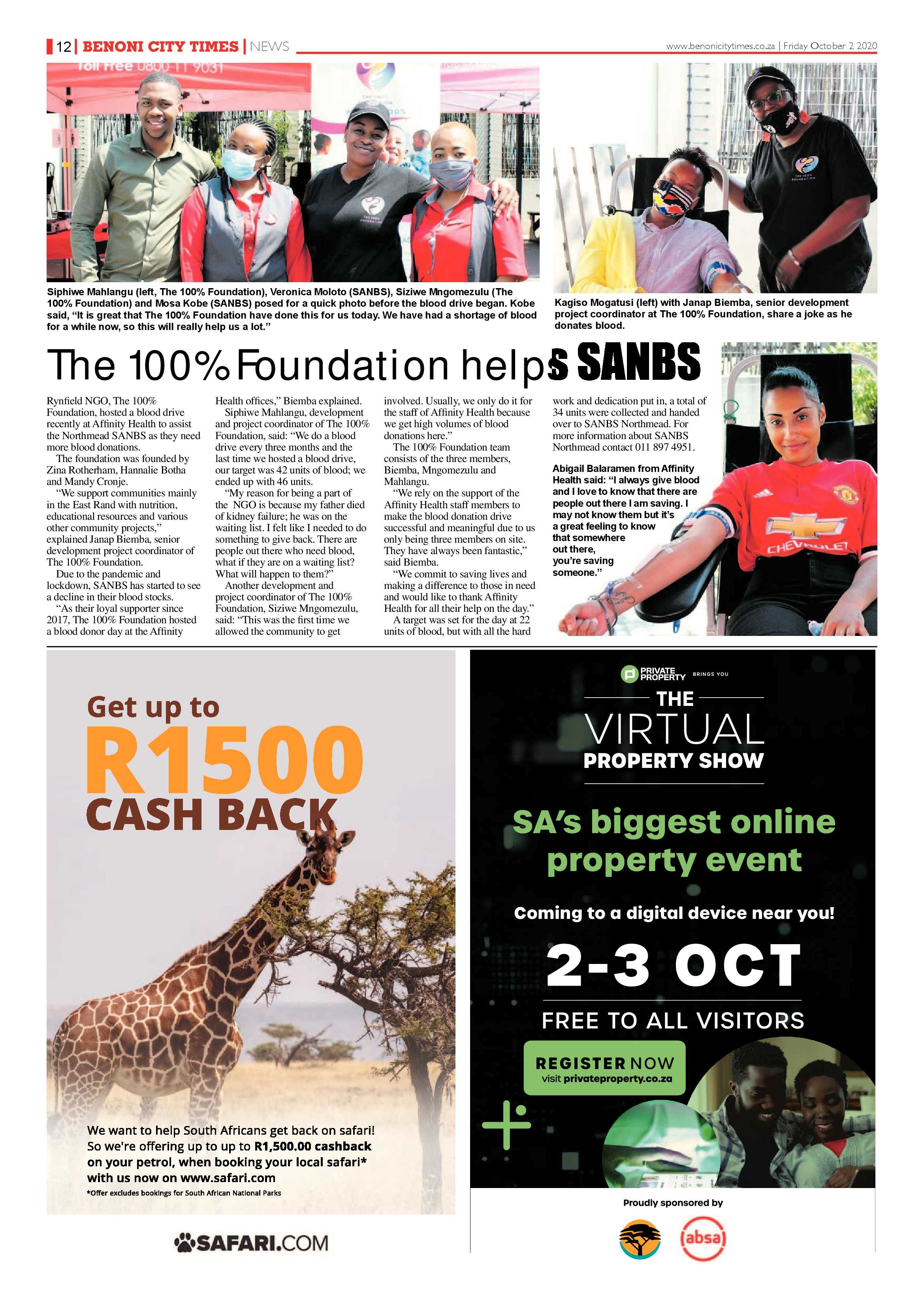 Benoni City Times 1 October 2020 page 12