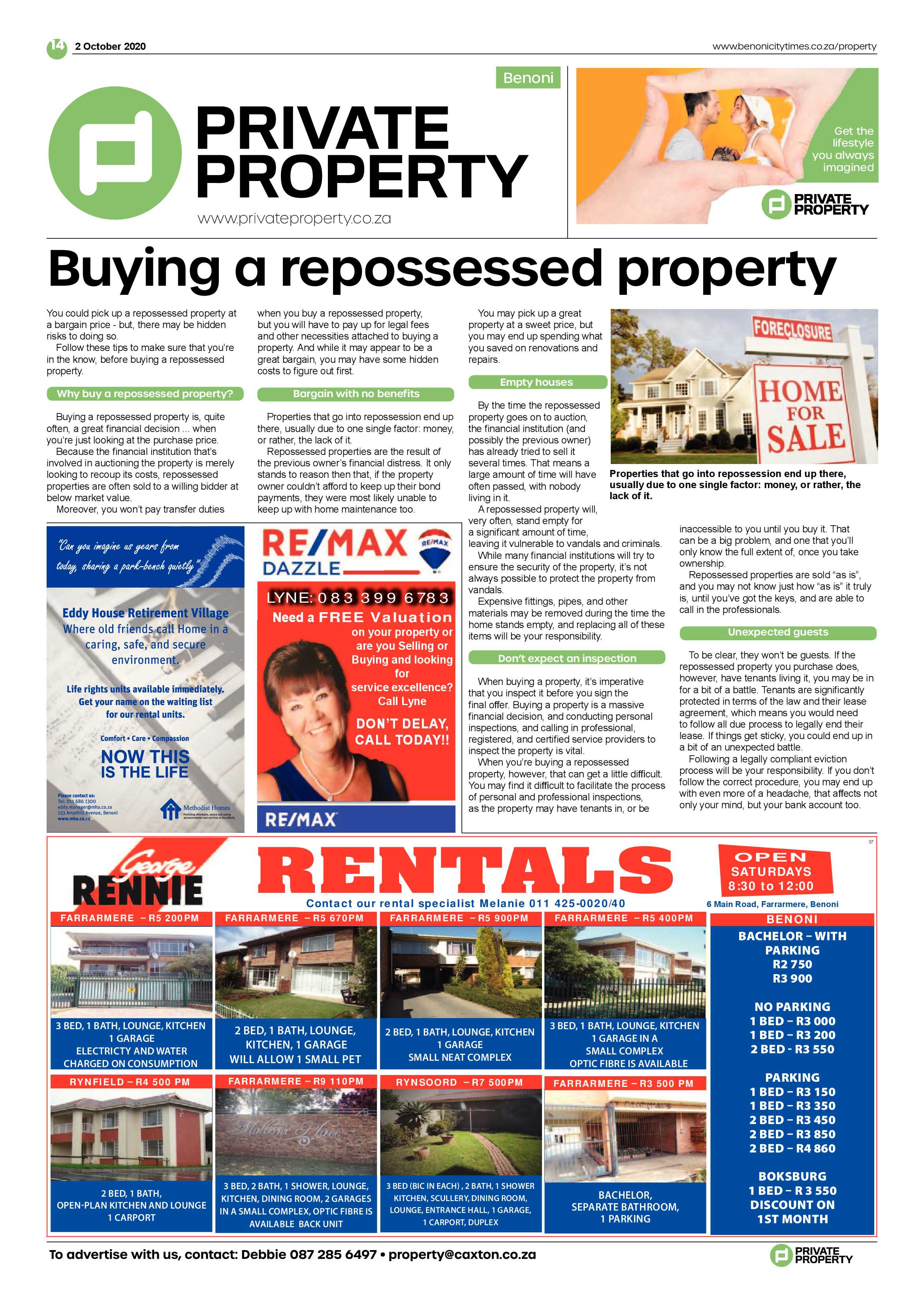 Benoni City Times 1 October 2020 page 14
