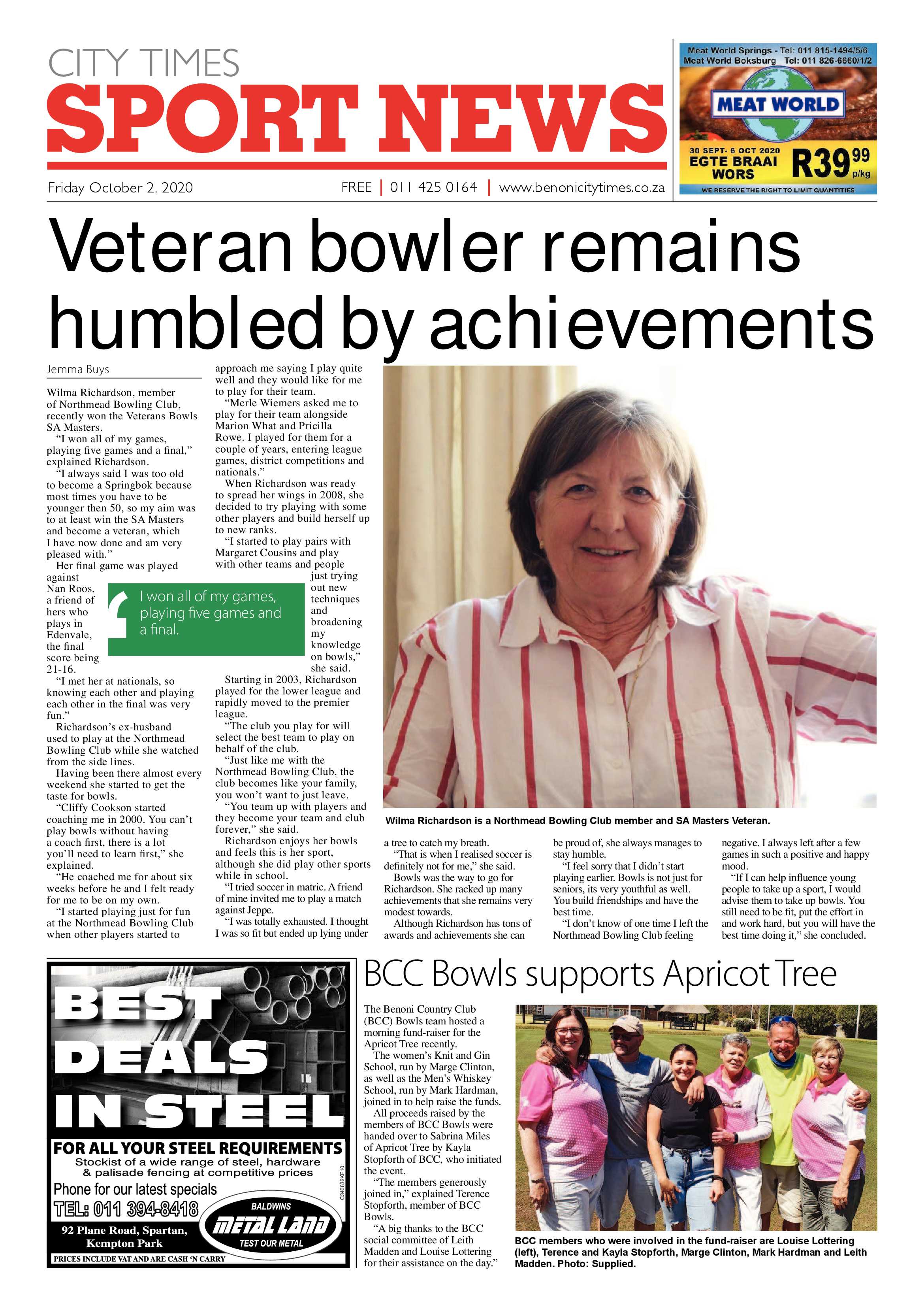 Benoni City Times 1 October 2020 page 20