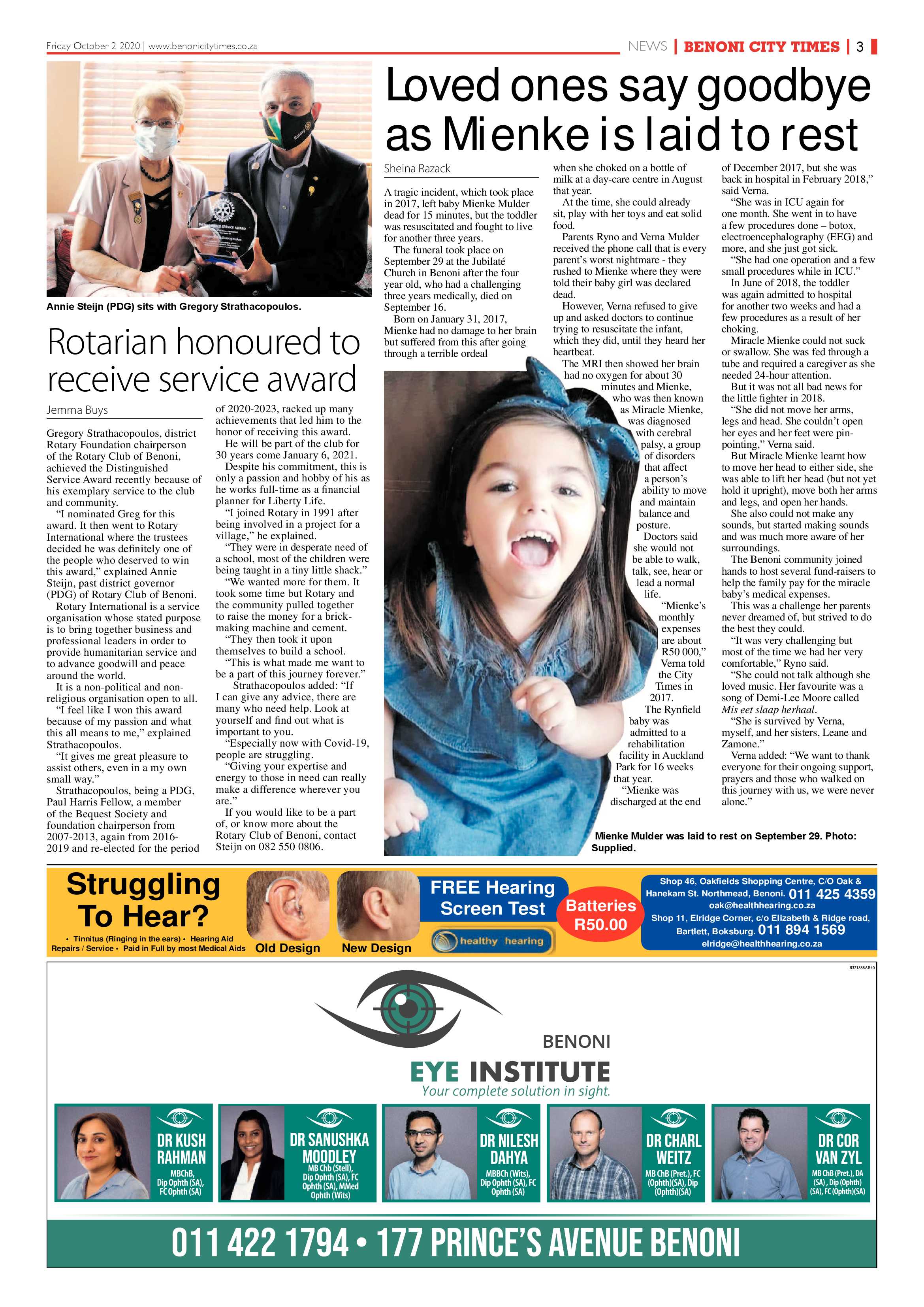 Benoni City Times 1 October 2020 page 3