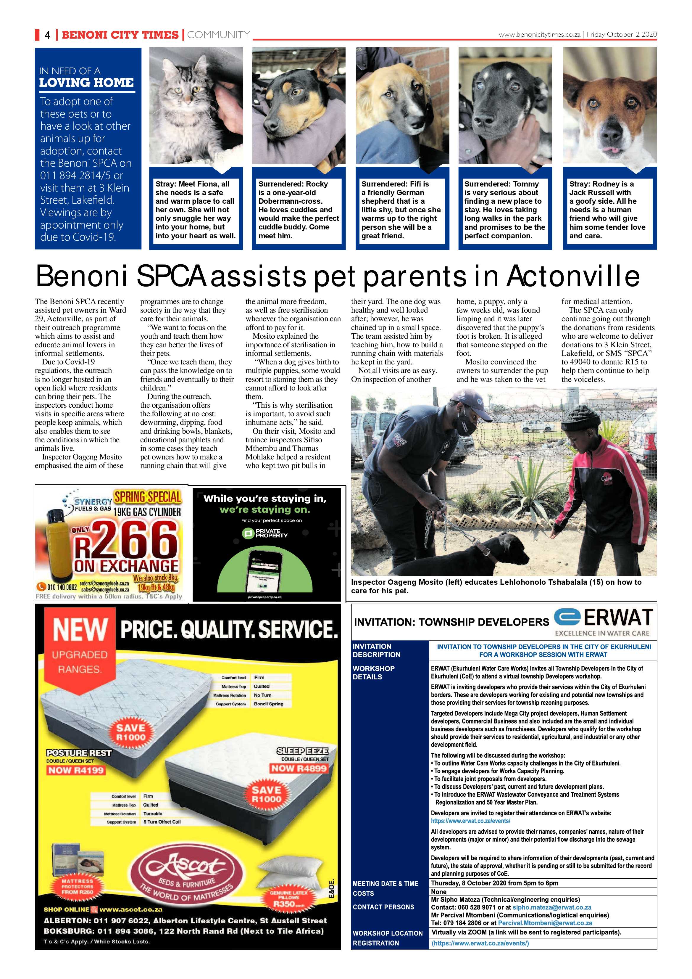 Benoni City Times 1 October 2020 page 4