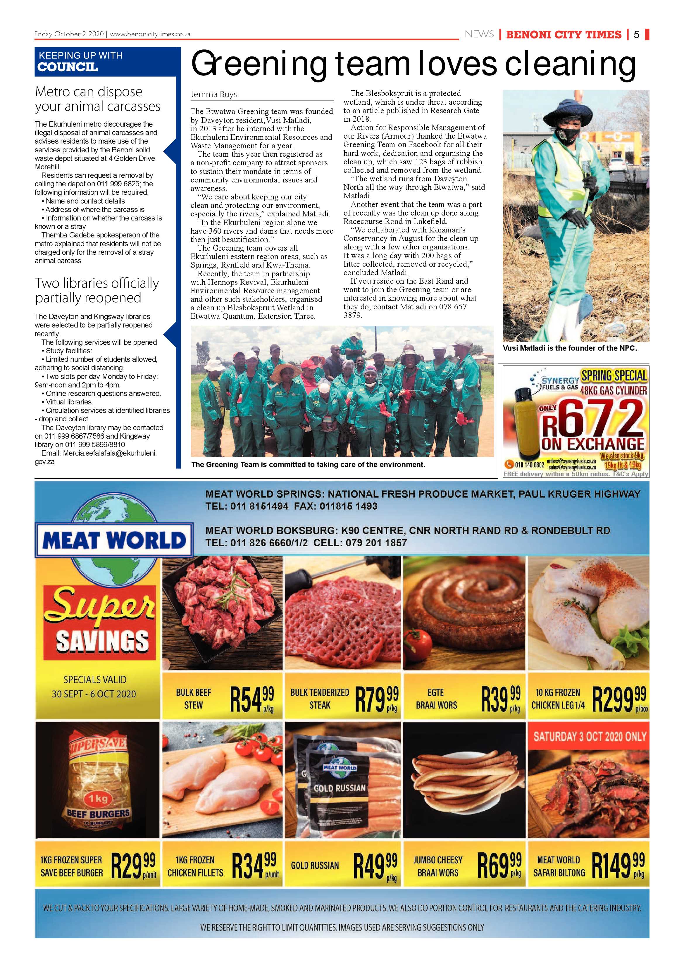 Benoni City Times 1 October 2020 page 5