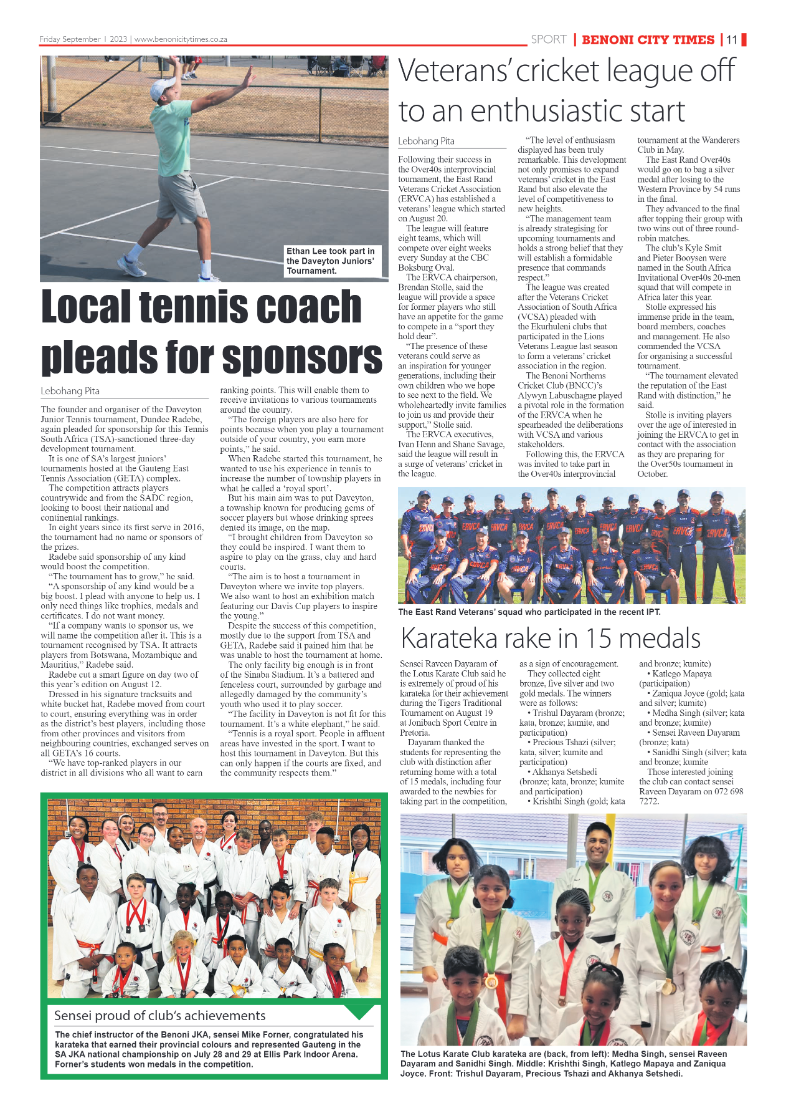 Benoni City Times 1 September 2023 page 11