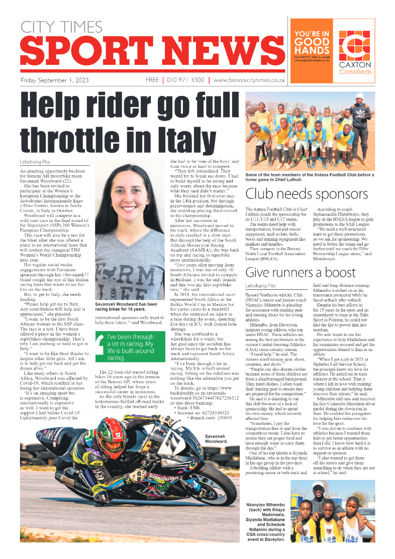 Benoni City Times 1 September 2023 page 12
