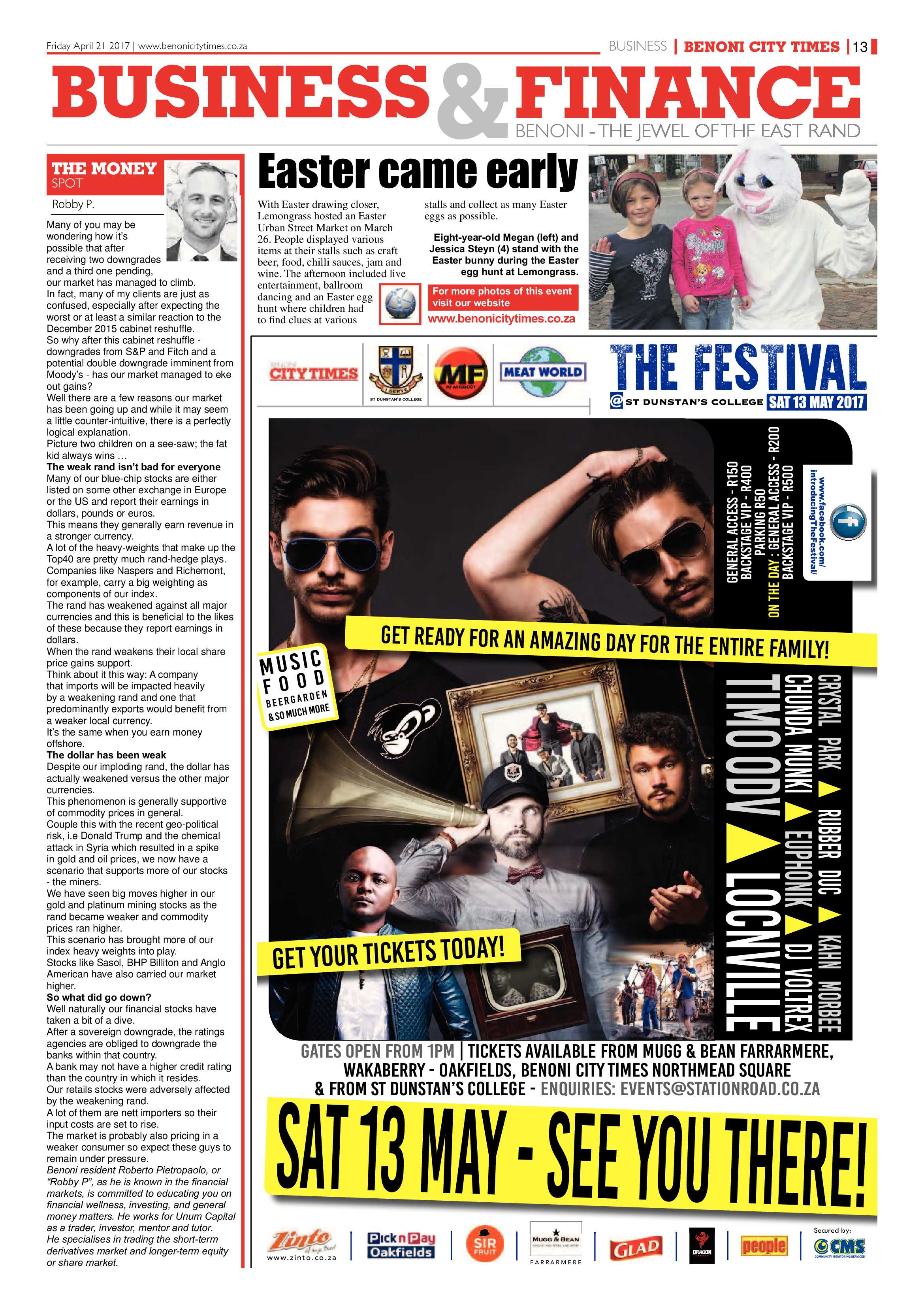 Benoni City Times 20 April 2017 page 13