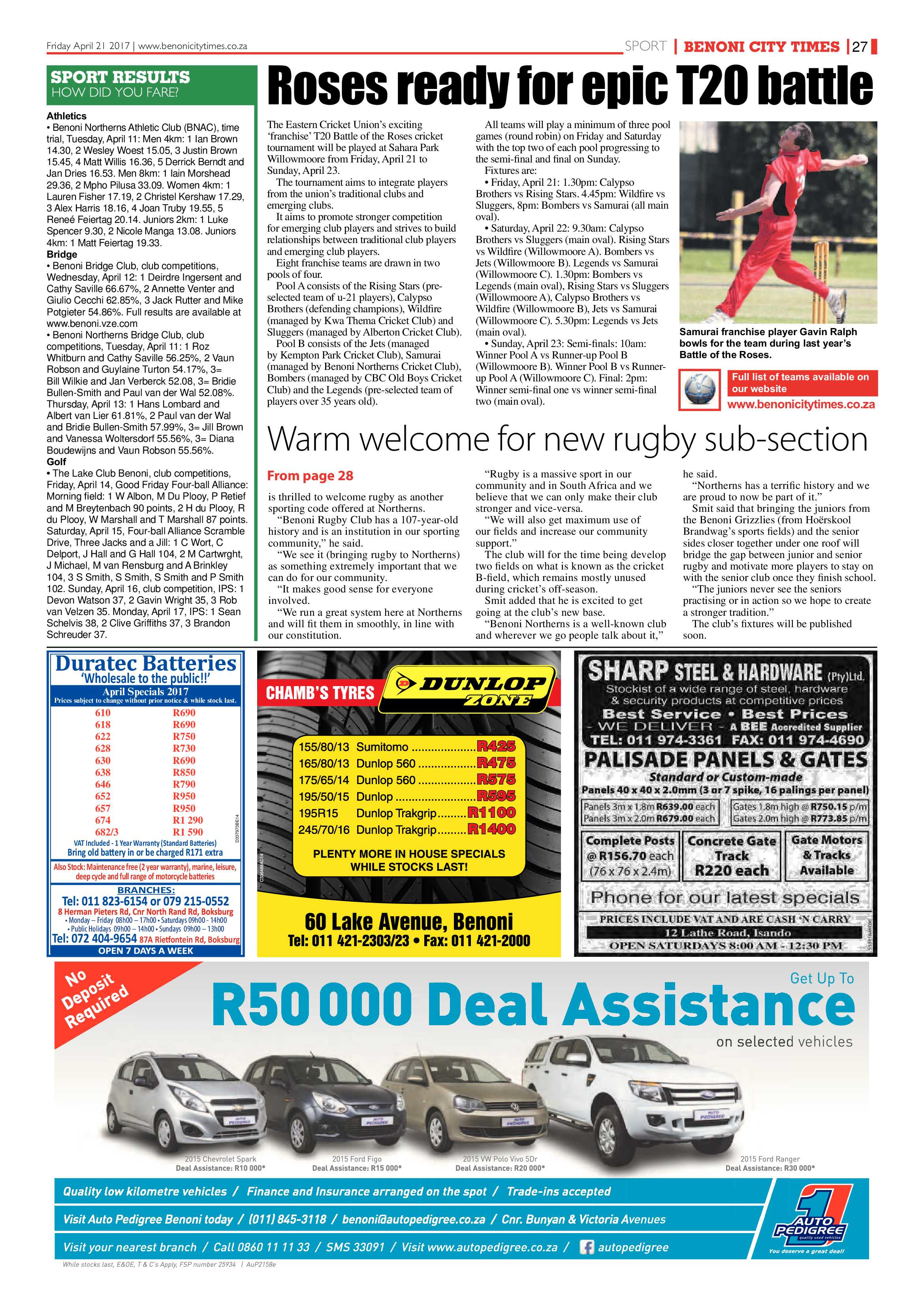 Benoni City Times 20 April 2017 page 27