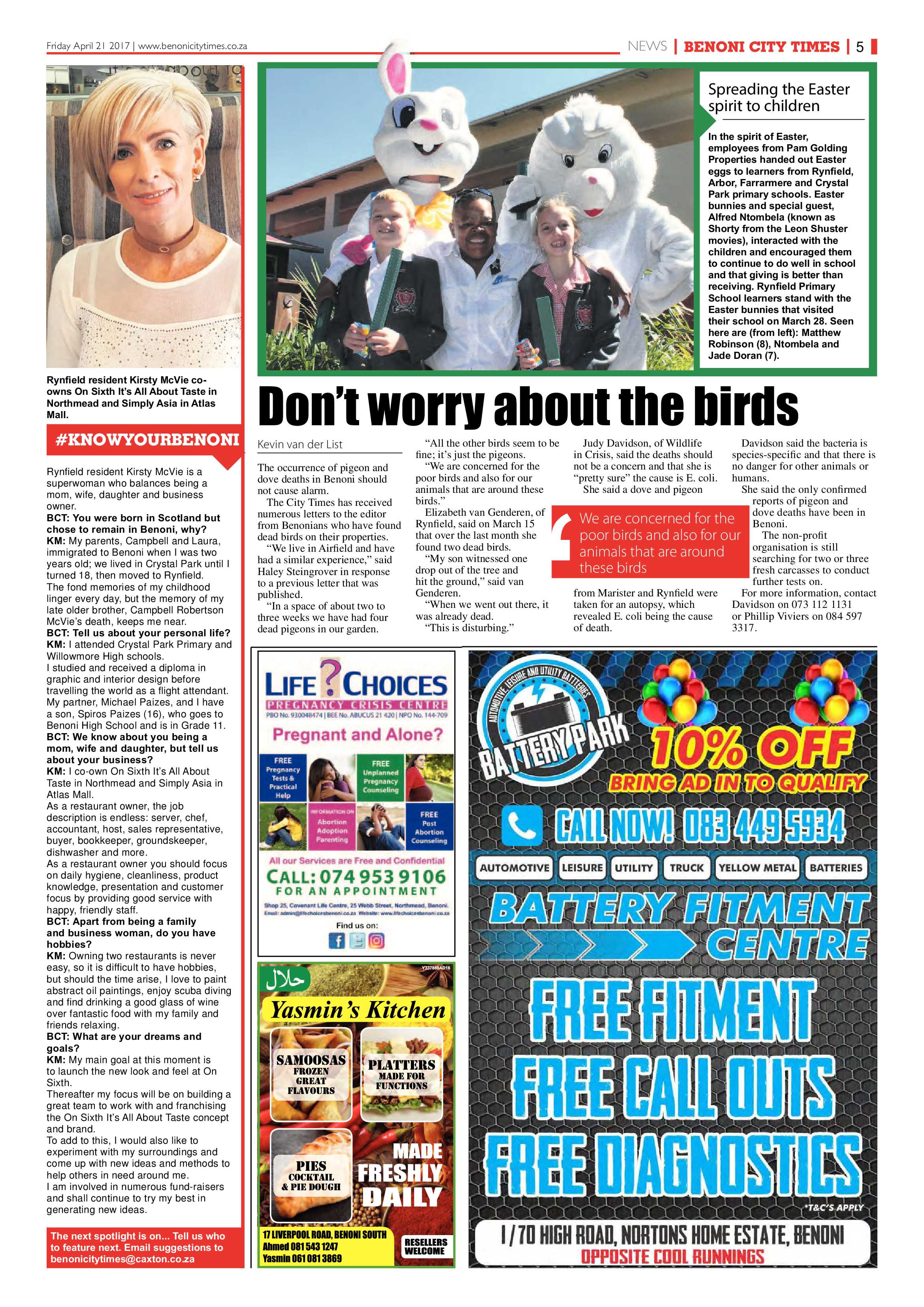 Benoni City Times 20 April 2017 page 5