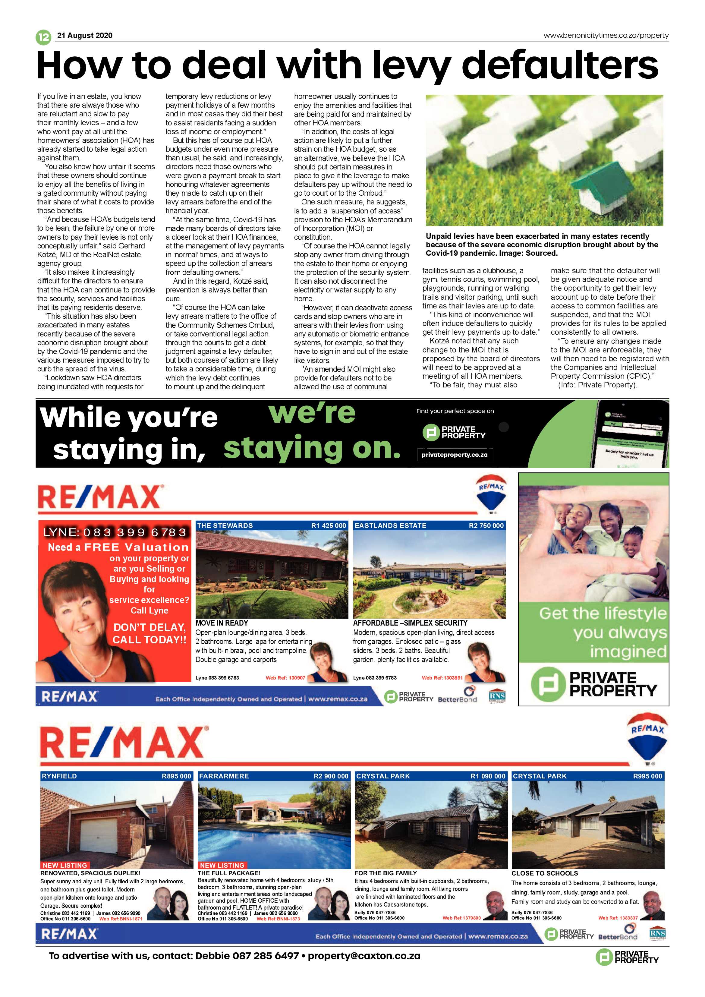 Benoni City Times 20 August 2020 page 12