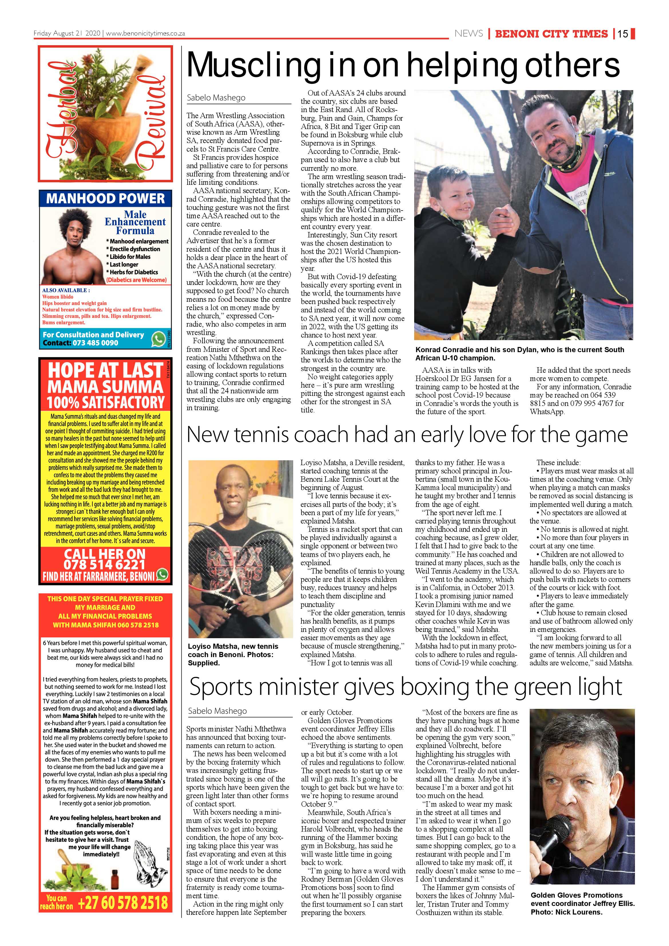 Benoni City Times 20 August 2020 page 15