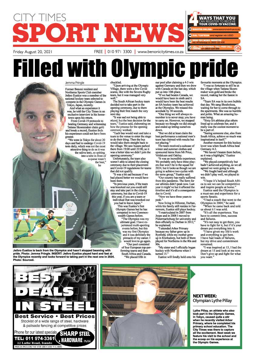 Benoni City Times 20 August 2021 page 16