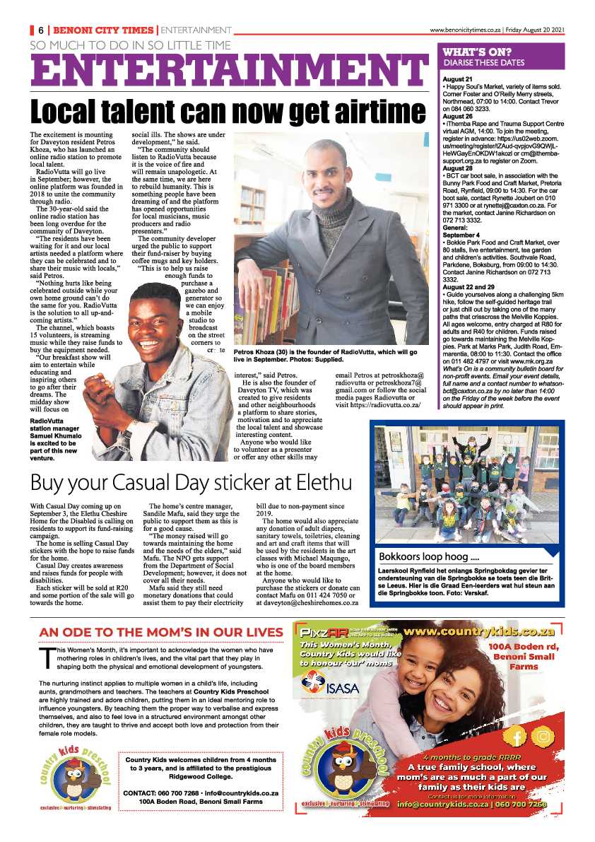 Benoni City Times 20 August 2021 page 6