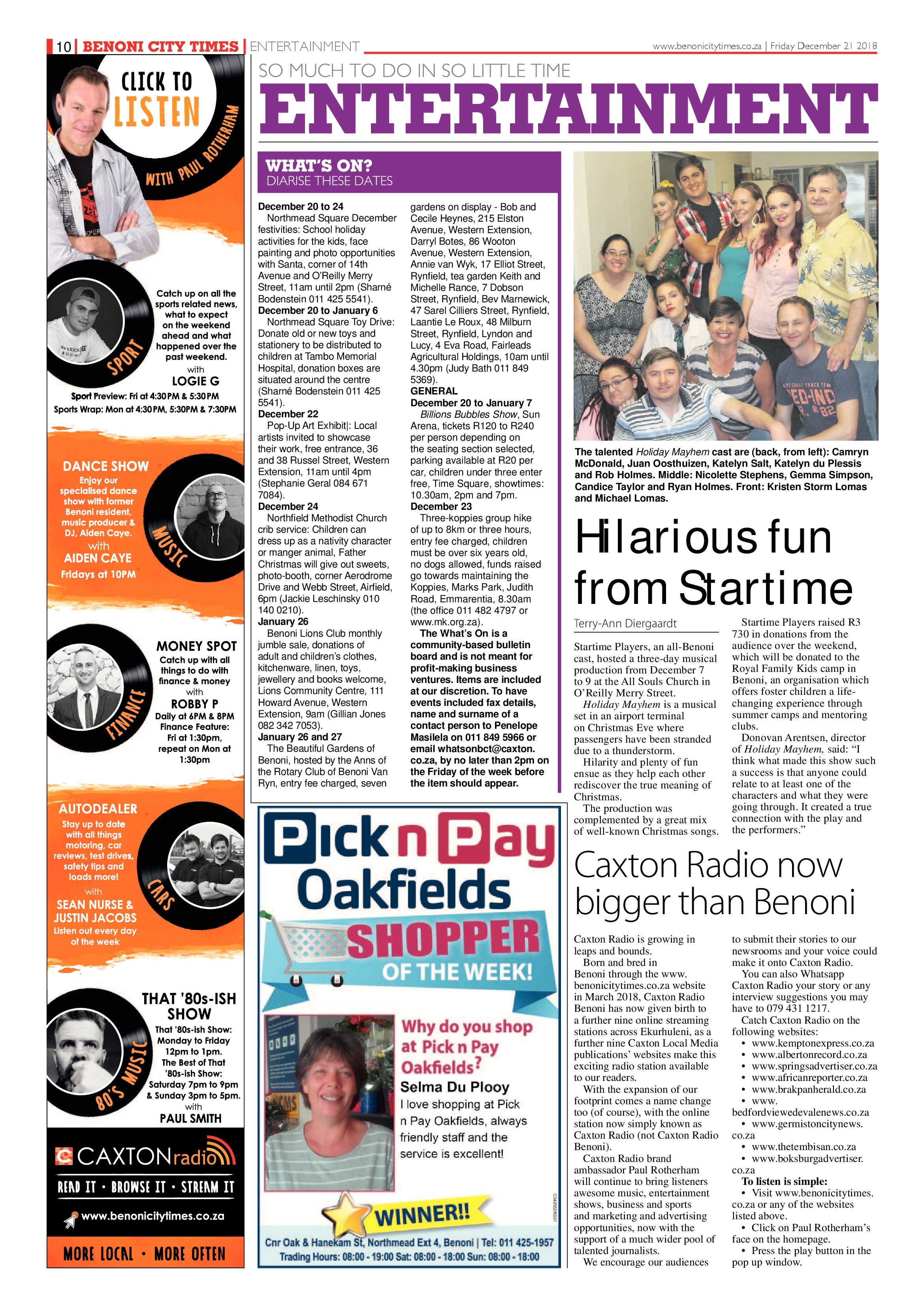 Benoni City Times 20 December 2018 page 10