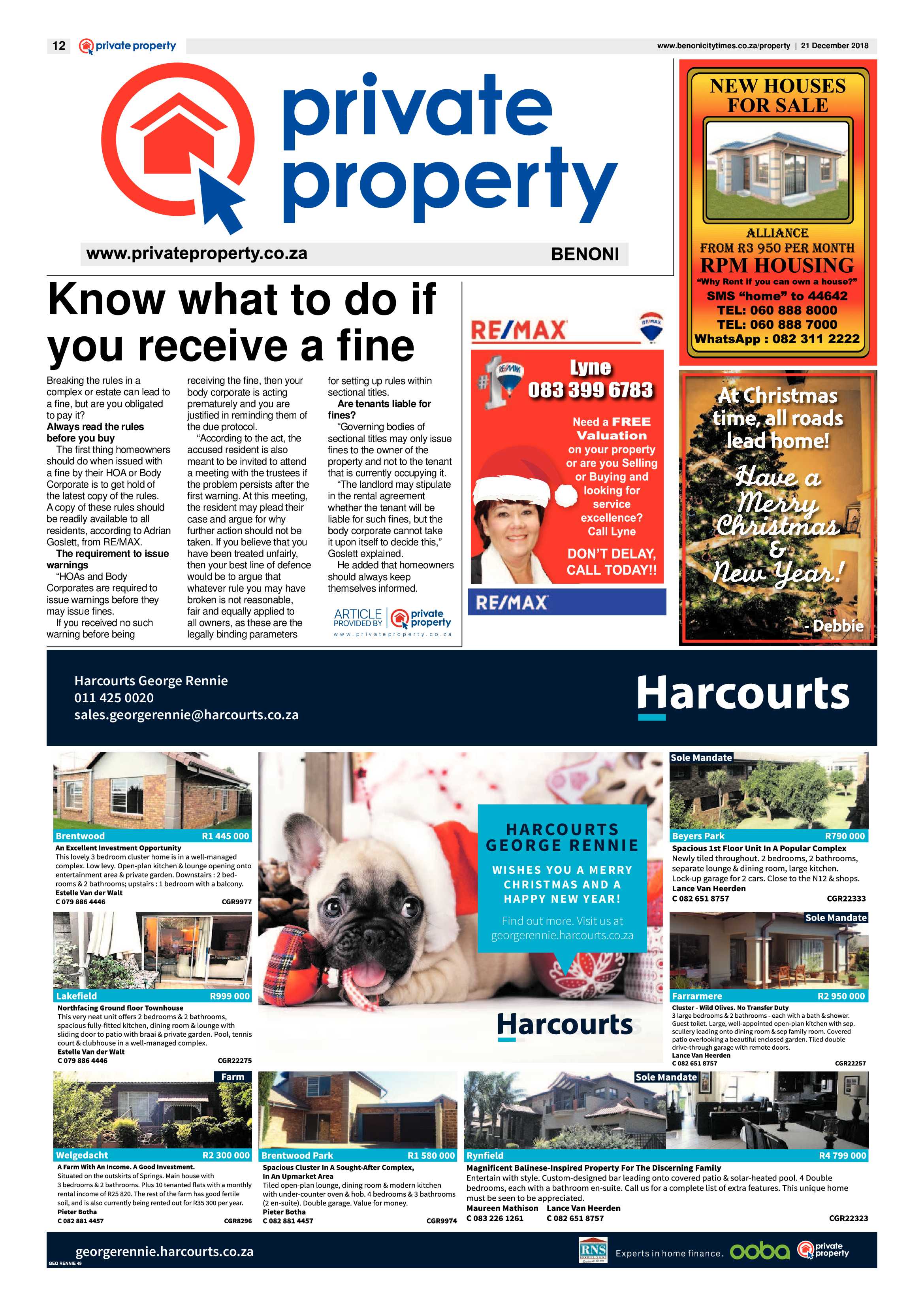 Benoni City Times 20 December 2018 page 12
