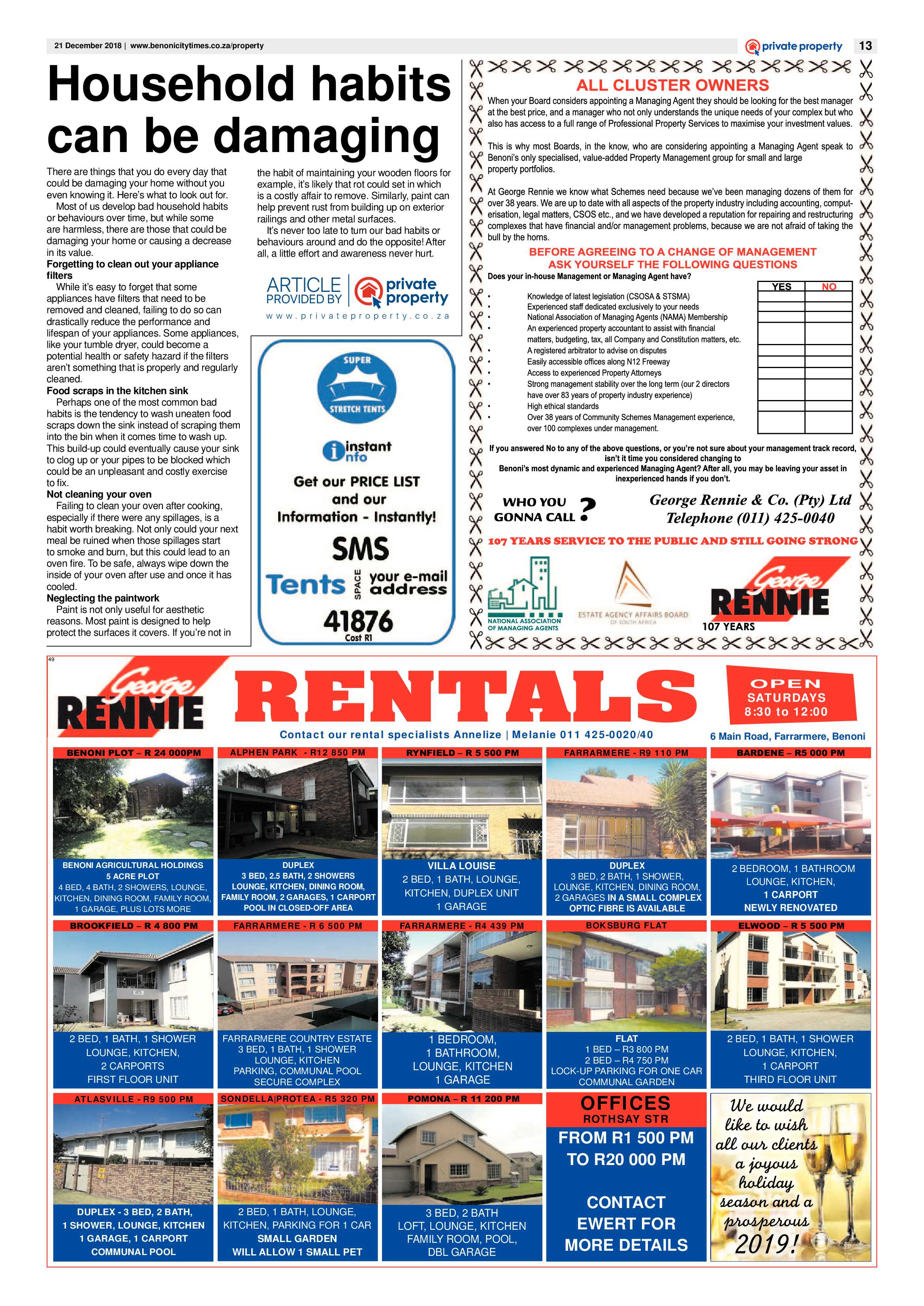 Benoni City Times 20 December 2018 page 13