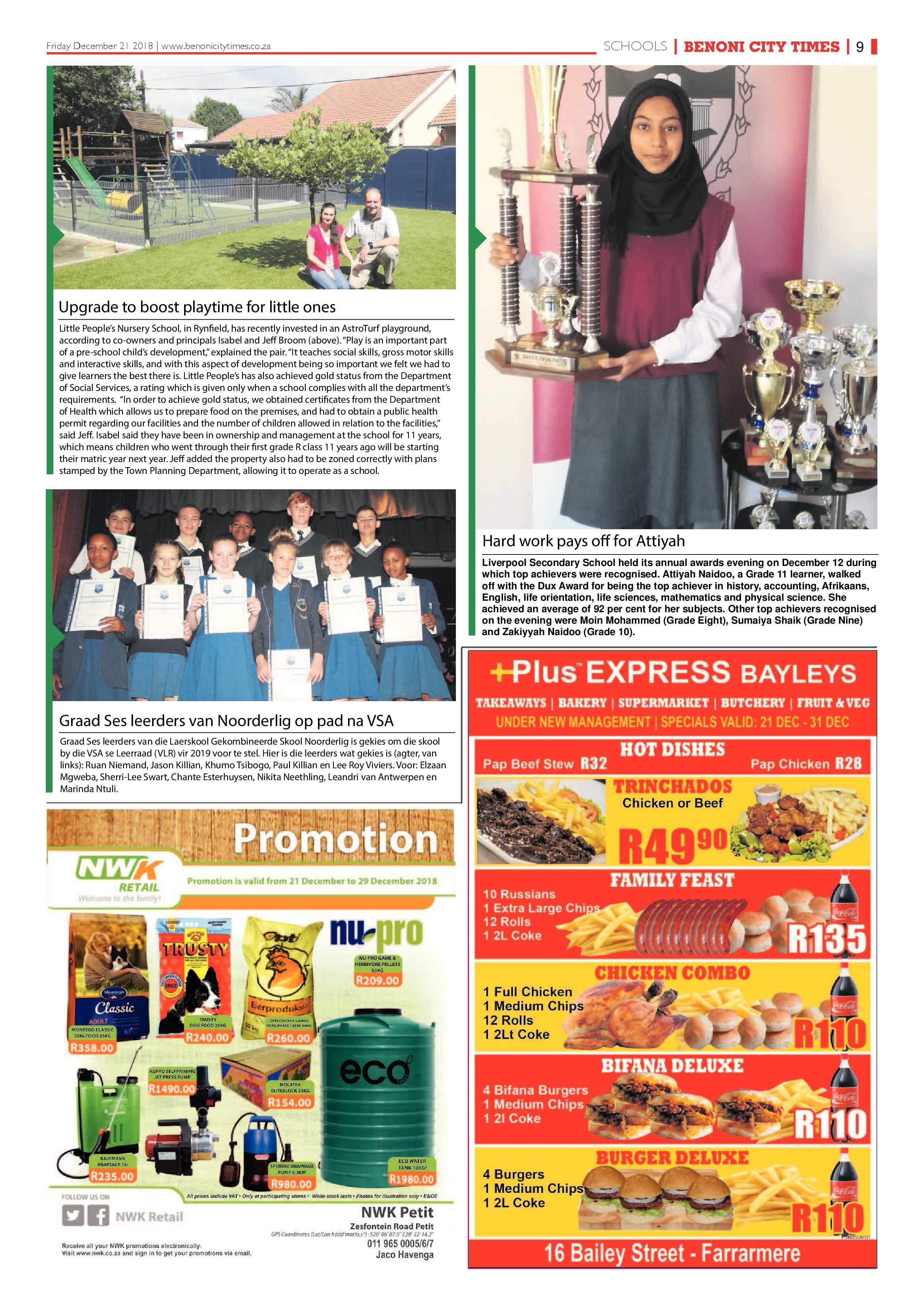 Benoni City Times 20 December 2018 page 9
