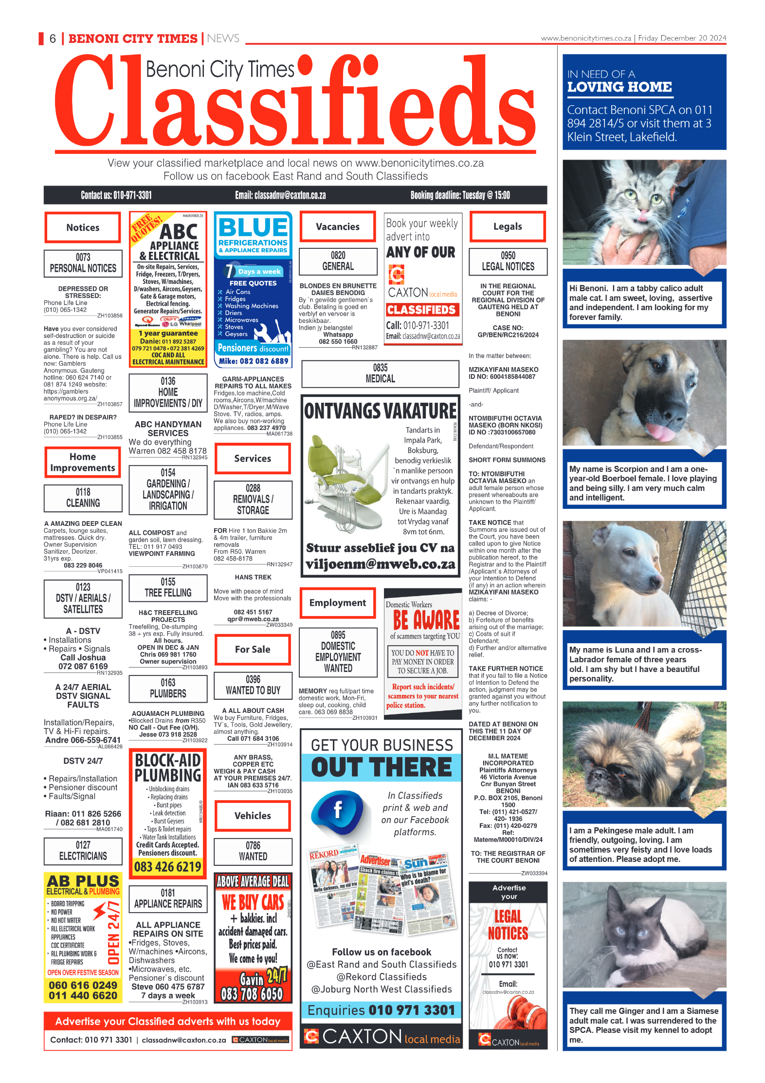 Benoni City Times 20 December 2024 page 6