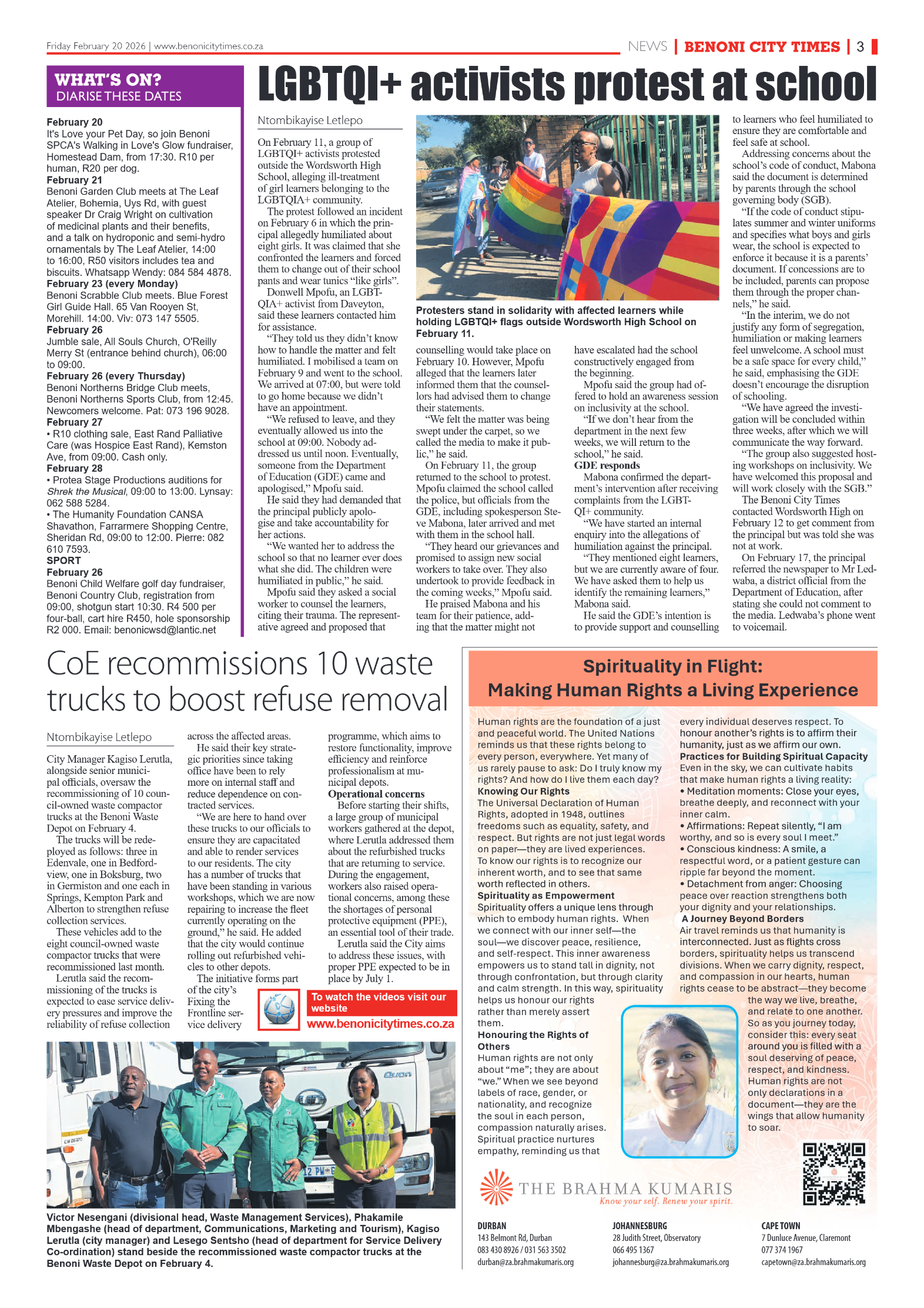 Benoni City Times 20 February 2026 page 3