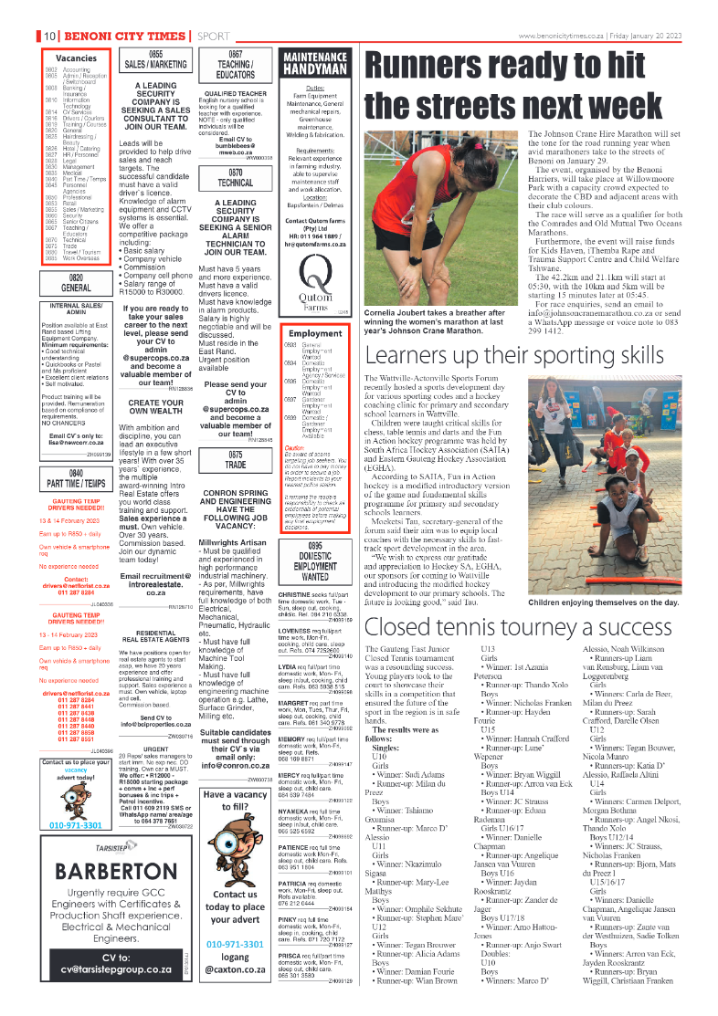 Benoni City Times 20 January 2023 page 10