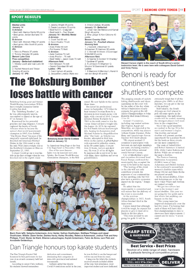 Benoni City Times 20 January 2023 page 11