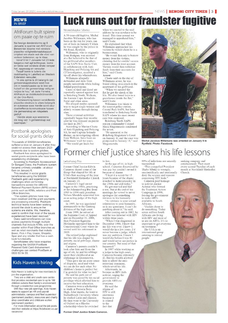 Benoni City Times 20 January 2023 page 3