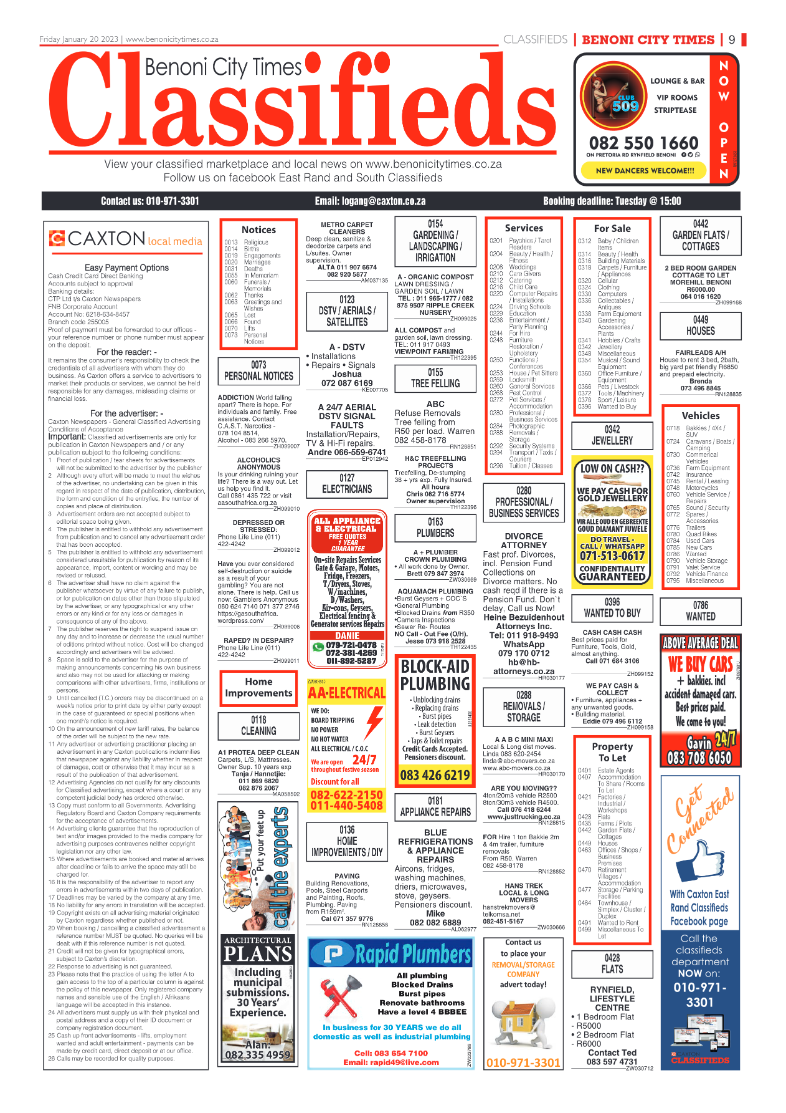 Benoni City Times 20 January 2023 page 9