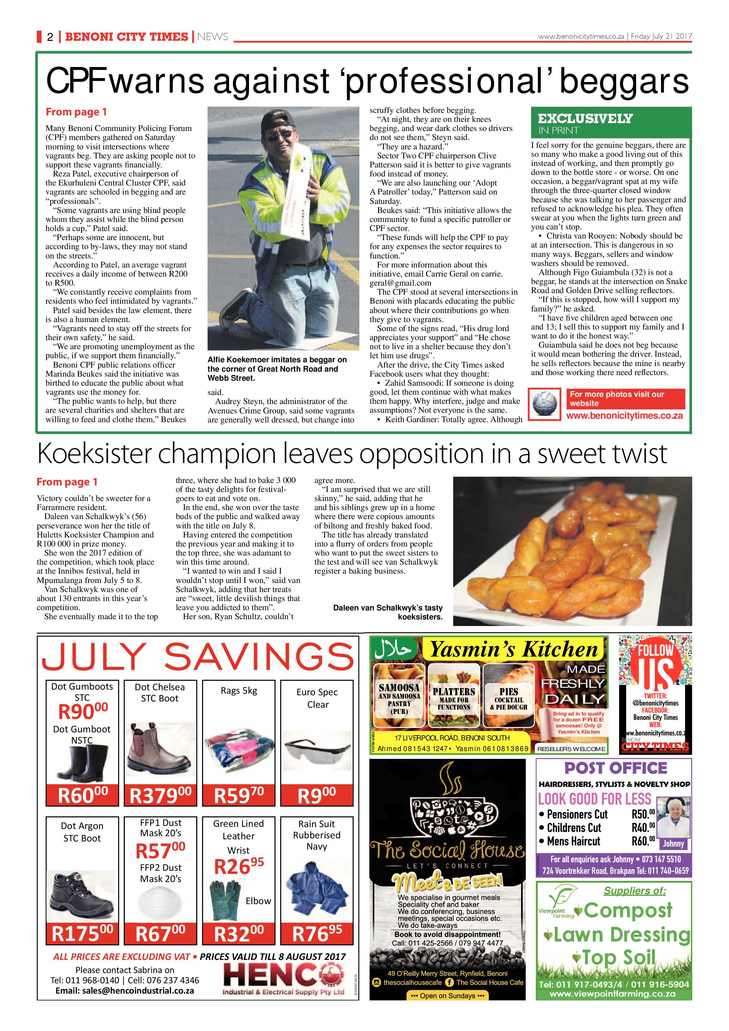 Benoni City Times 20 July 2017 page 2