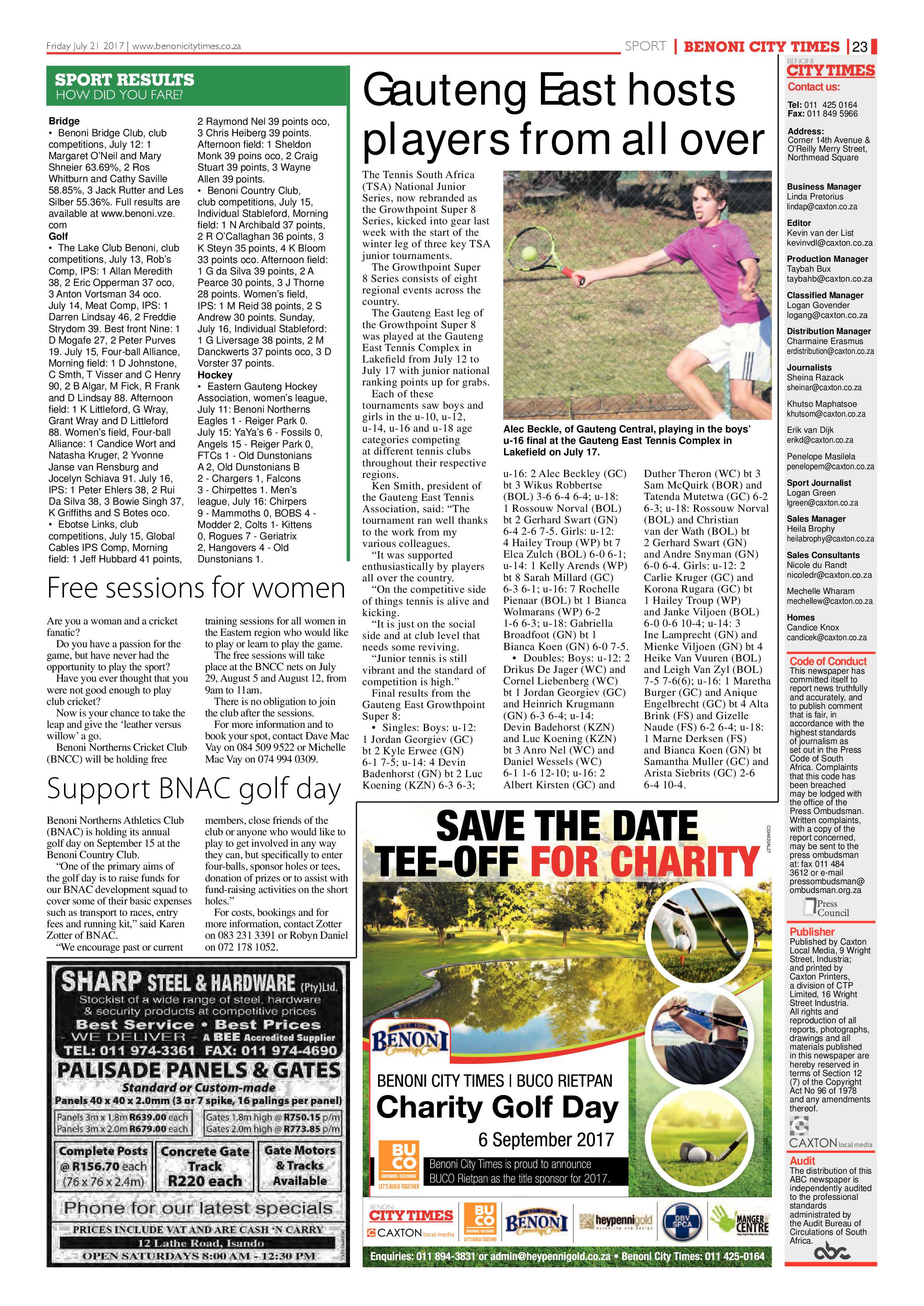 Benoni City Times 20 July 2017 page 23