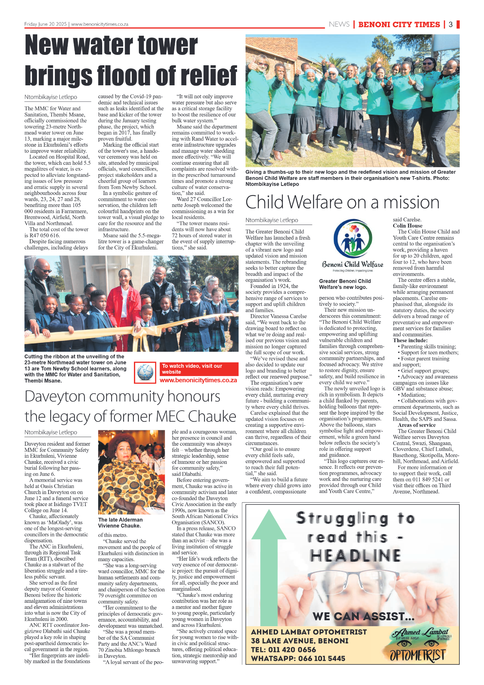 Benoni City Times 20 June 2025 page 3