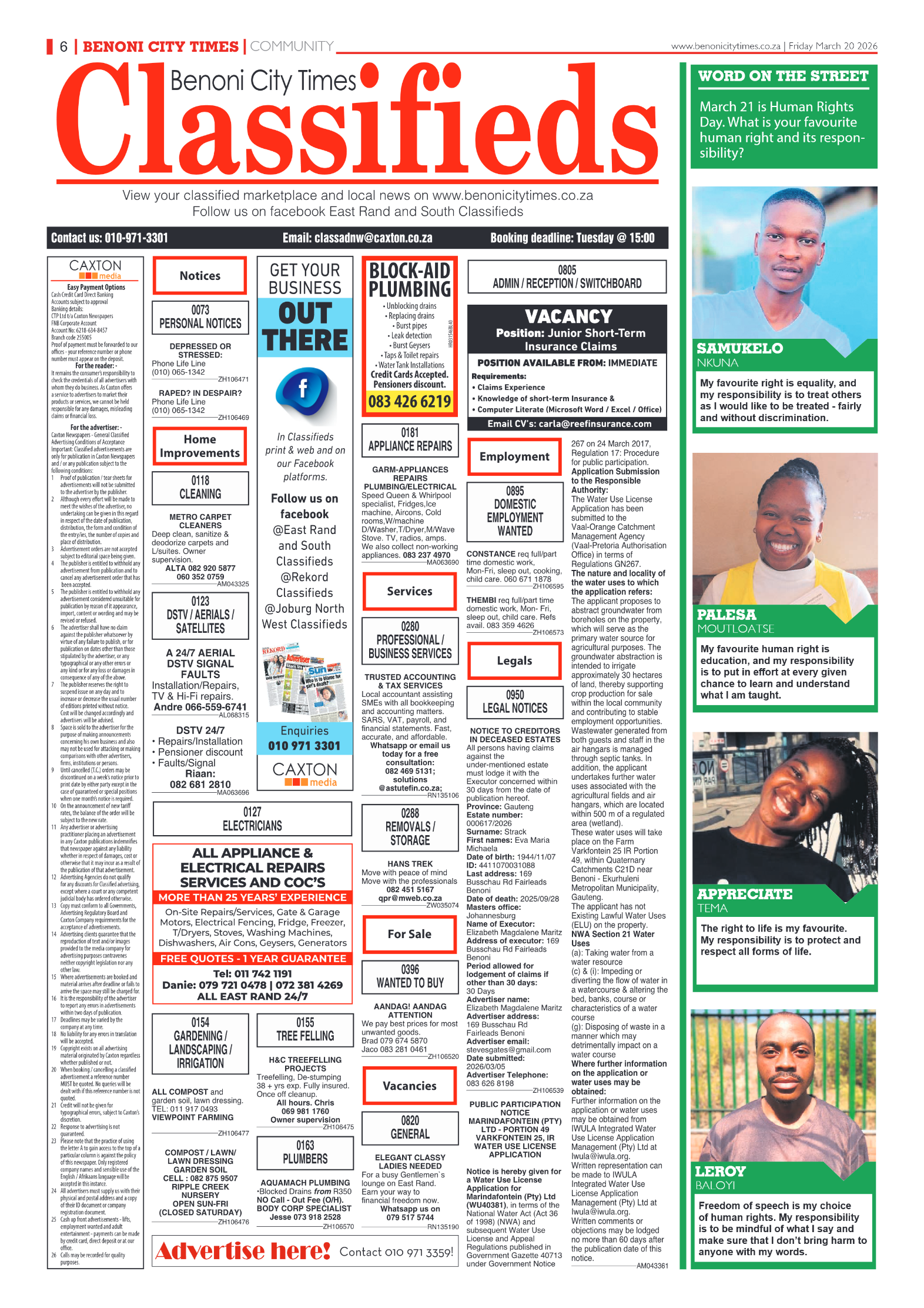 Benoni City Times 20 March 2026 page 6