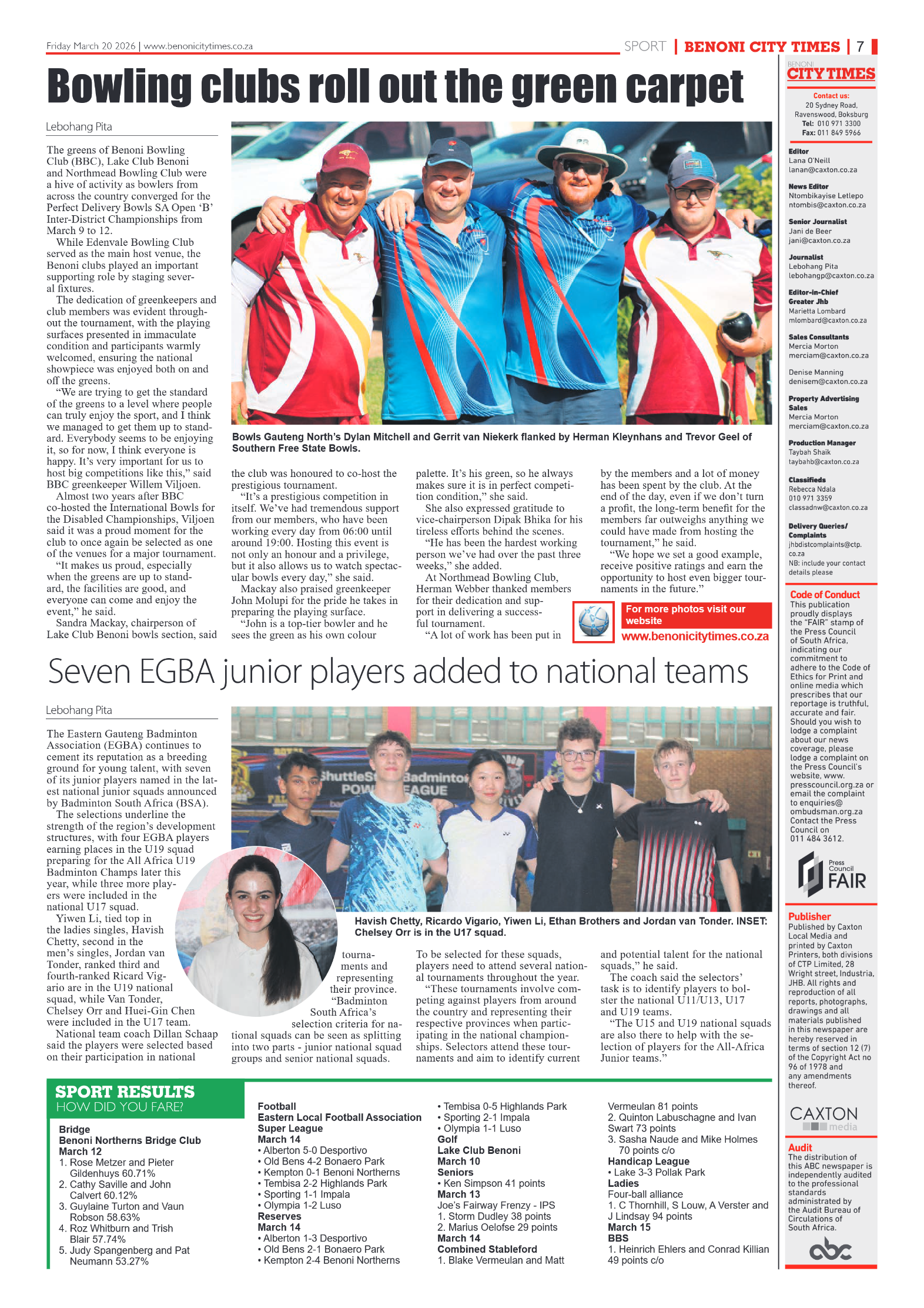 Benoni City Times 20 March 2026 page 7